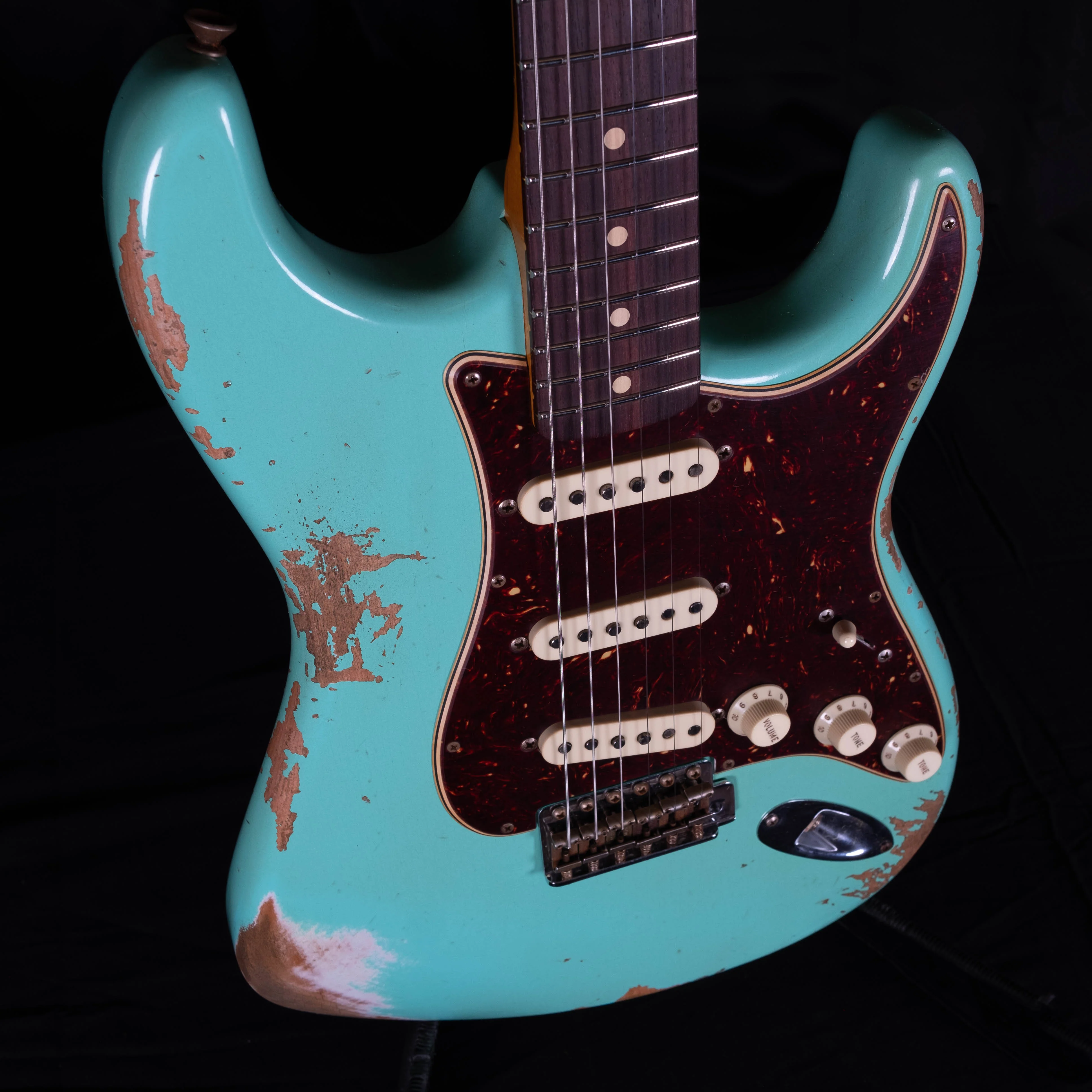 Fender Custom Shop '60 Stratocaster Heavy Relic Rosewood Board Faded Aged Foam Green - Image 6