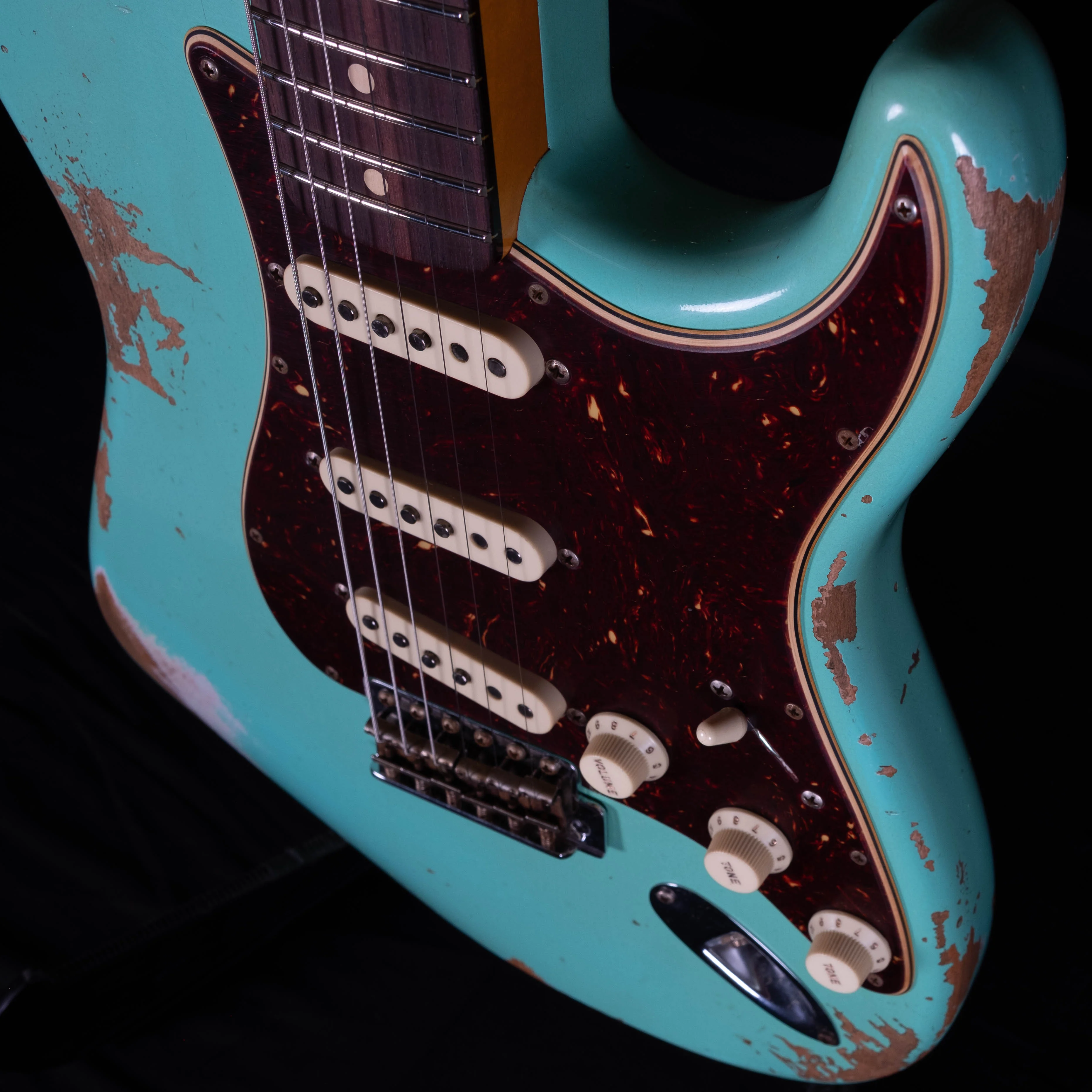 Fender Custom Shop '60 Stratocaster Heavy Relic Rosewood Board Faded Aged Foam Green - Image 7