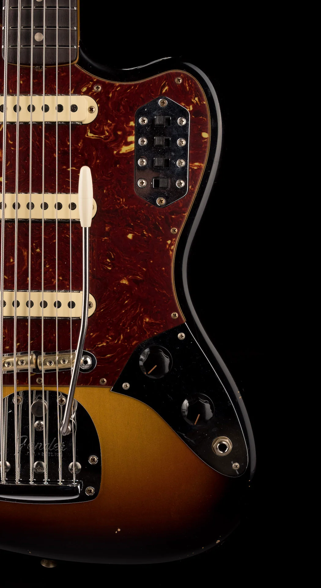 Fender Custom Shop 60's Bass VI Journeyman Relic Wide Fade 3-Tone Sunburst With Case - Image 9