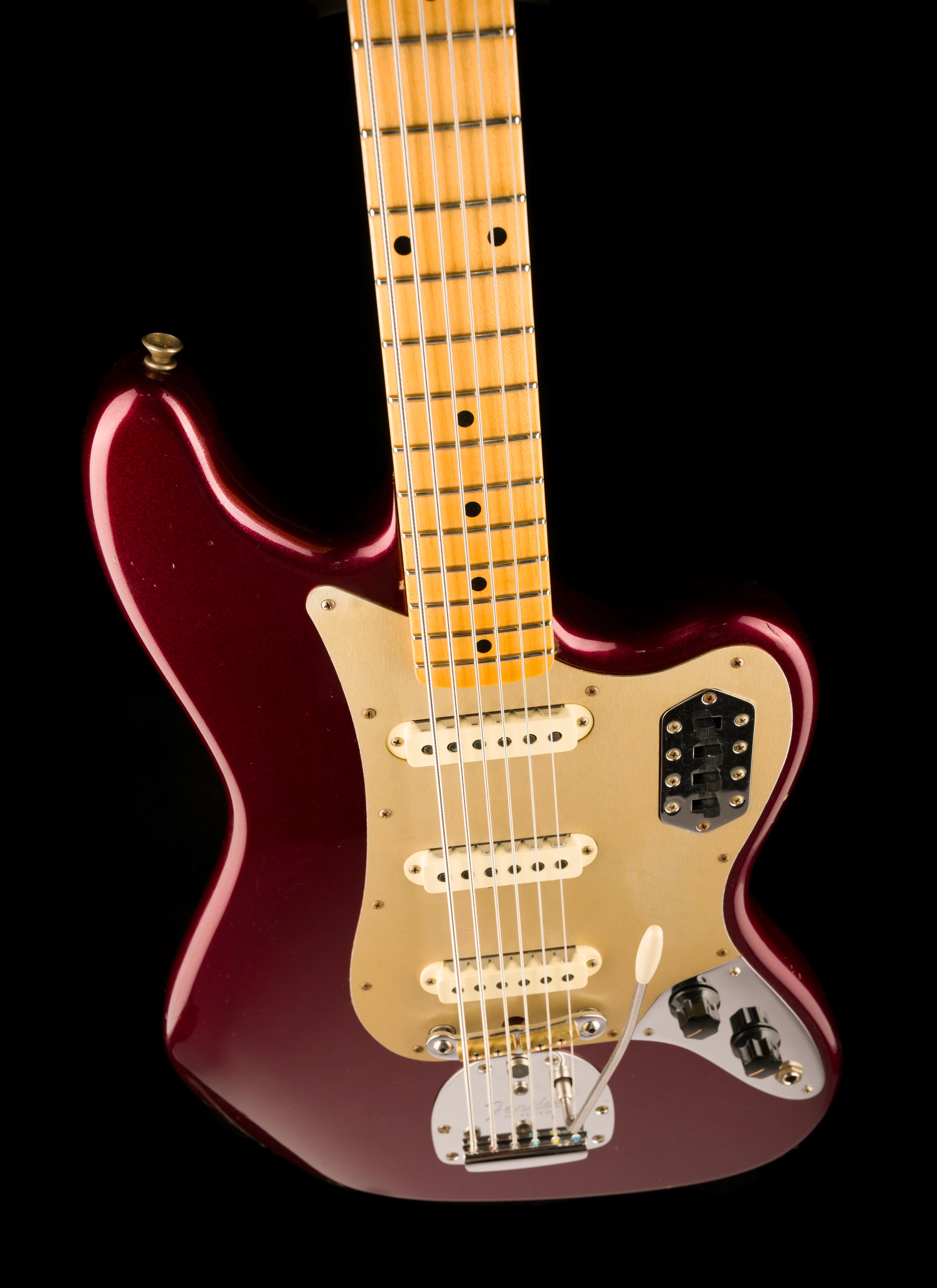 Fender Custom Shop  60's Bass VI Maple Journeyman Relic Oxblood - Image 4