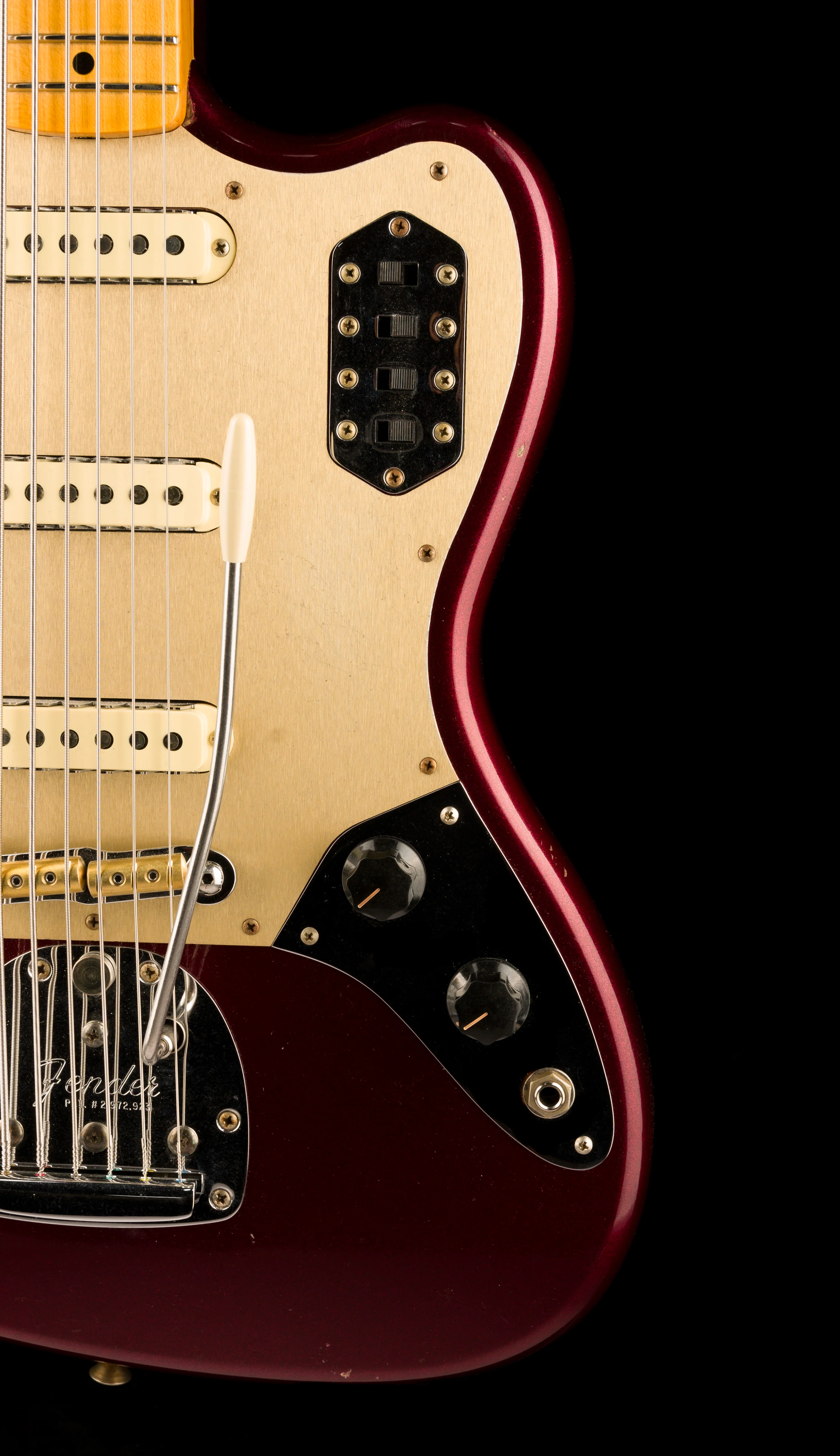 Fender Custom Shop  60's Bass VI Maple Journeyman Relic Oxblood - Image 9