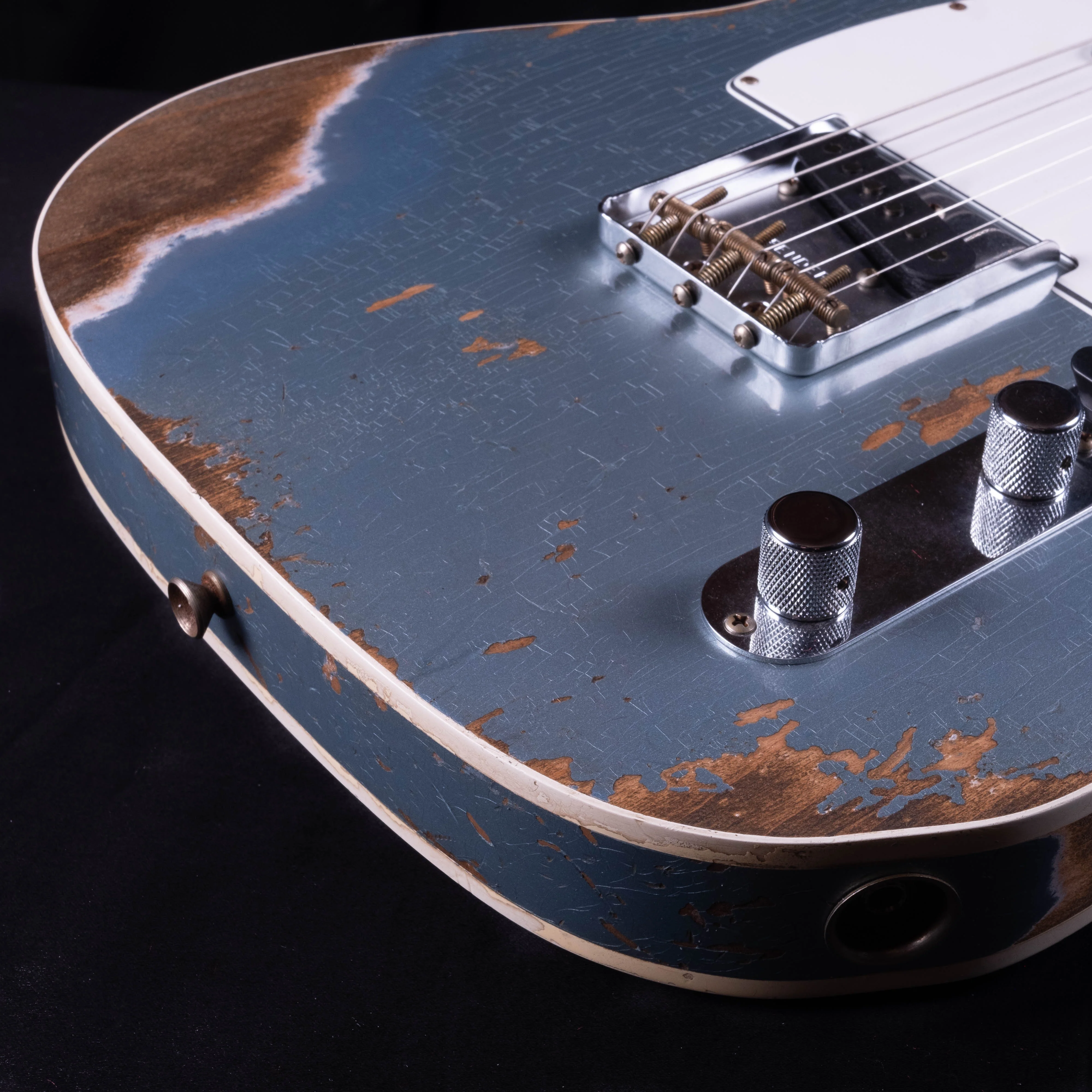 Fender Custom Shop '64 Telecaster Custom Heavy Relic Aged Blue Ice Metallic - Image 5