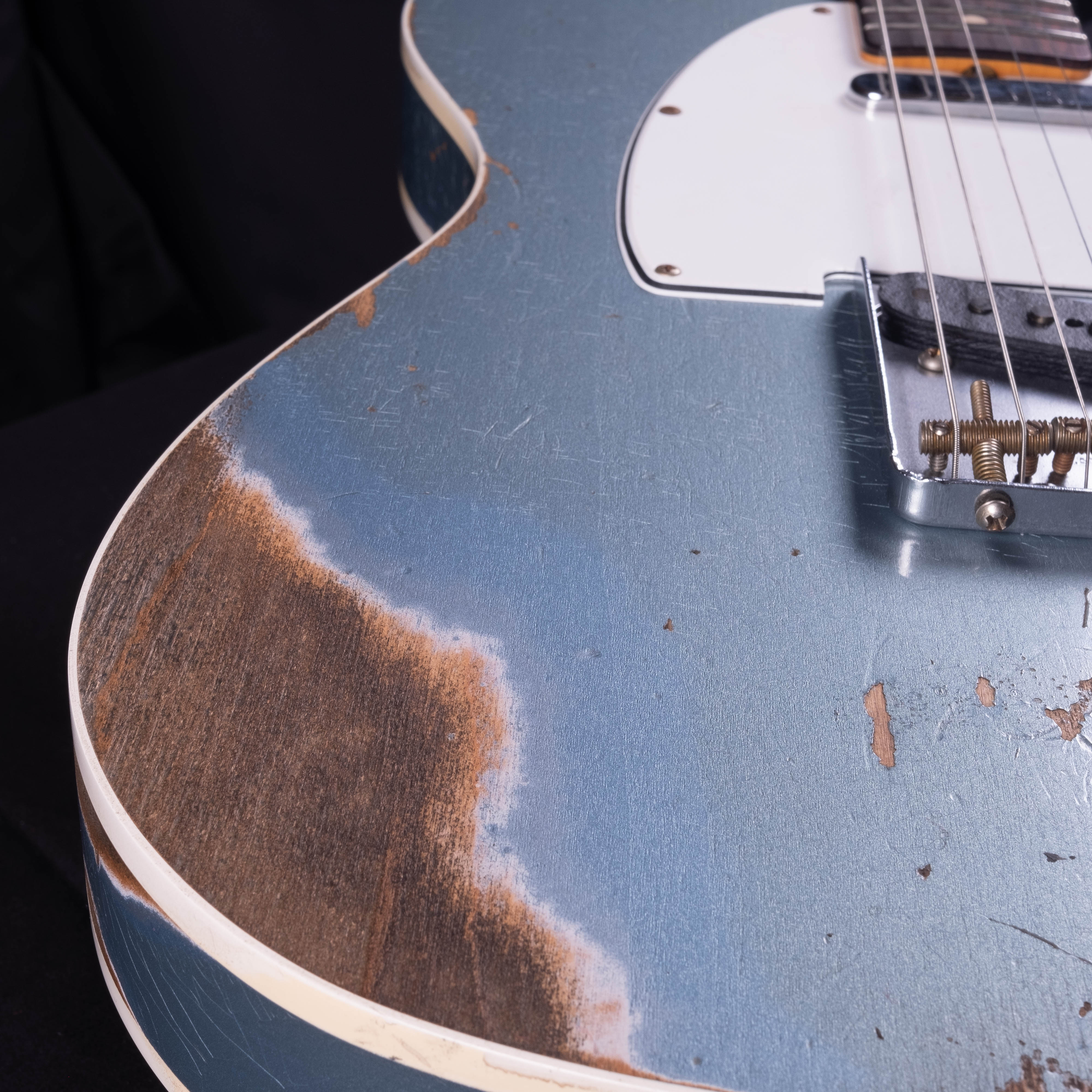 Fender Custom Shop '64 Telecaster Custom Heavy Relic Aged Blue Ice Metallic - Image 6
