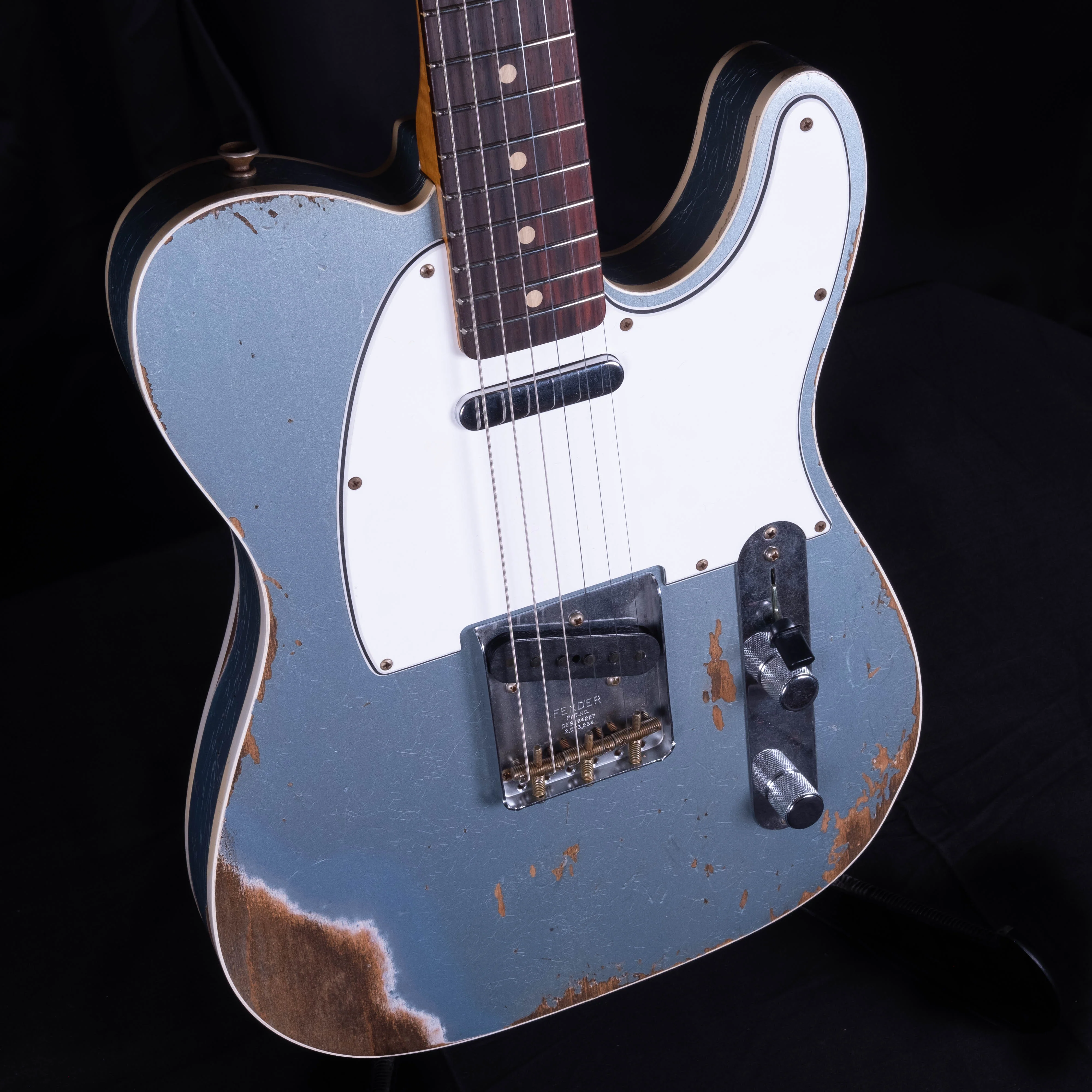 Fender Custom Shop '64 Telecaster Custom Heavy Relic Aged Blue Ice Metallic - Image 7