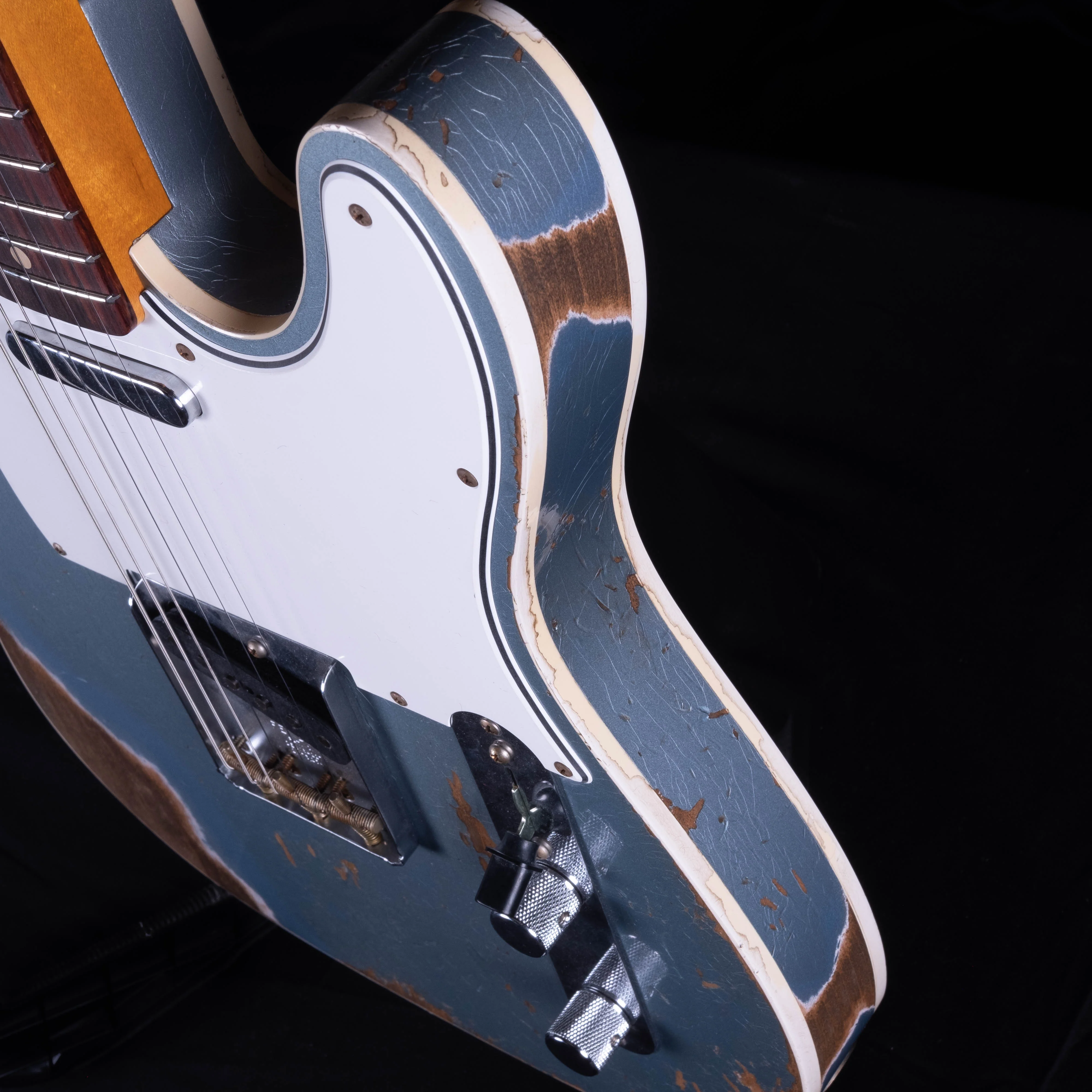 Fender Custom Shop '64 Telecaster Custom Heavy Relic Aged Blue Ice Metallic - Image 8