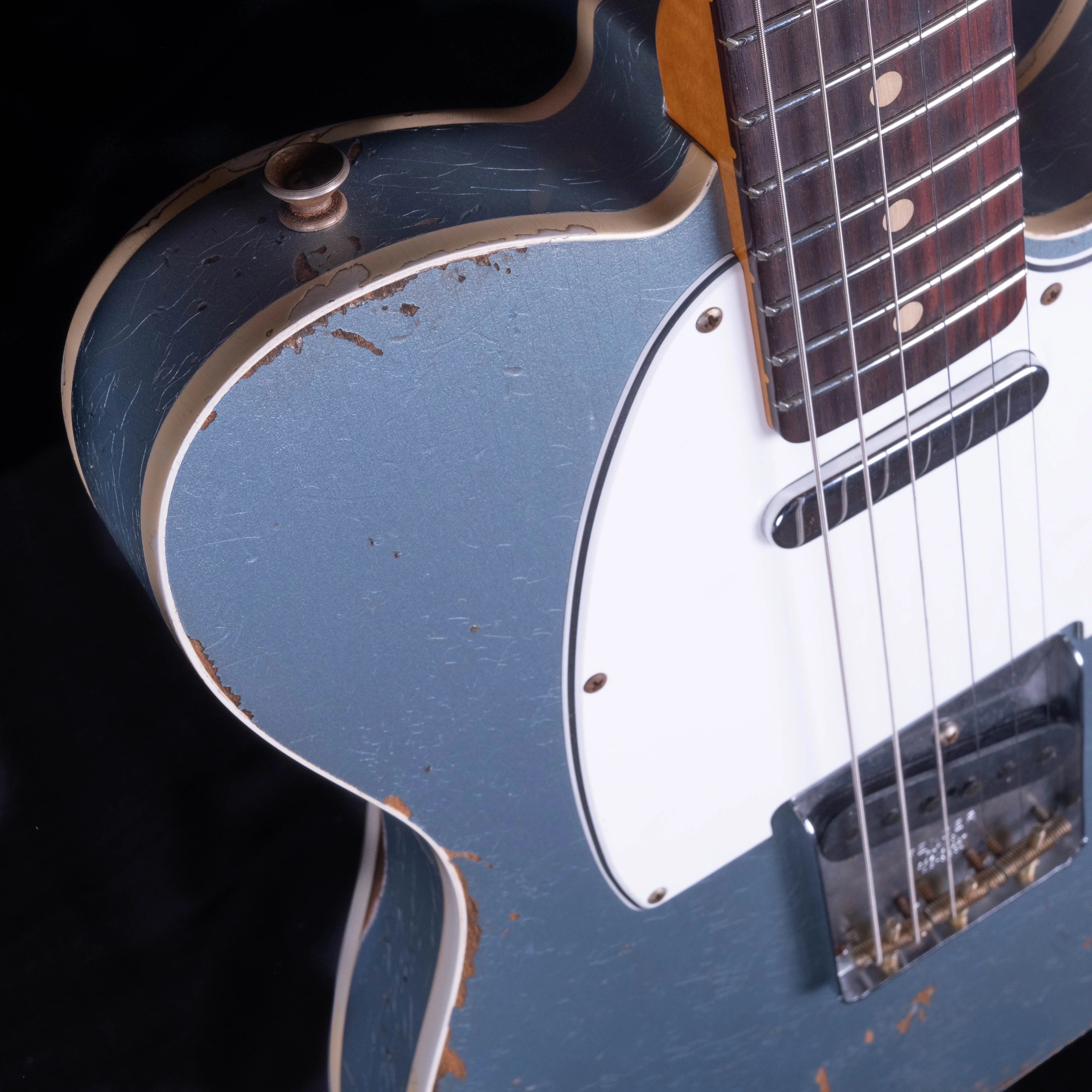 Fender Custom Shop '64 Telecaster Custom Heavy Relic Aged Blue Ice Metallic - Image 9