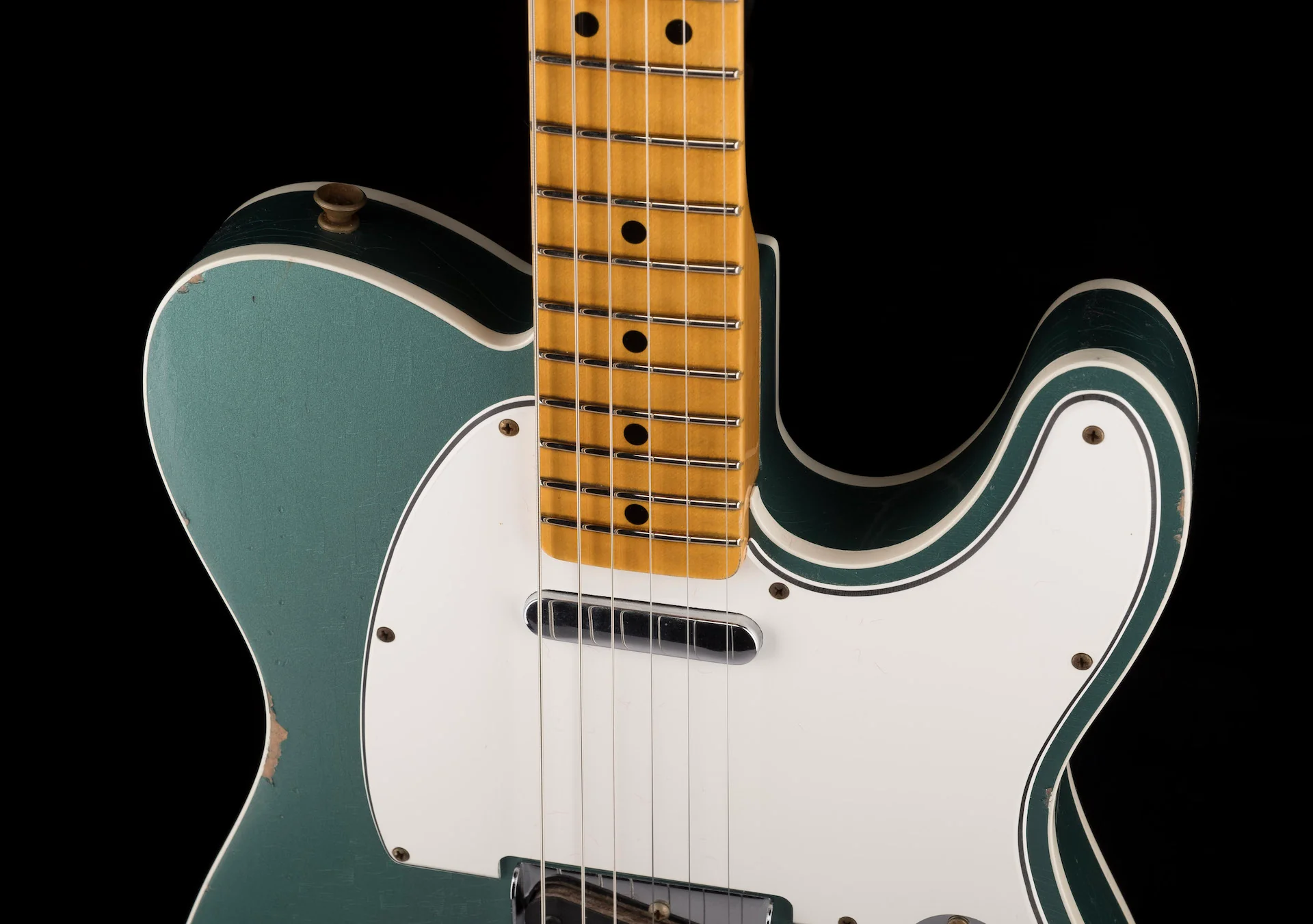 Fender Custom Shop 1965 Telecaster Custom Relic Faded Aged Sherwood Green Metallic - Image 3