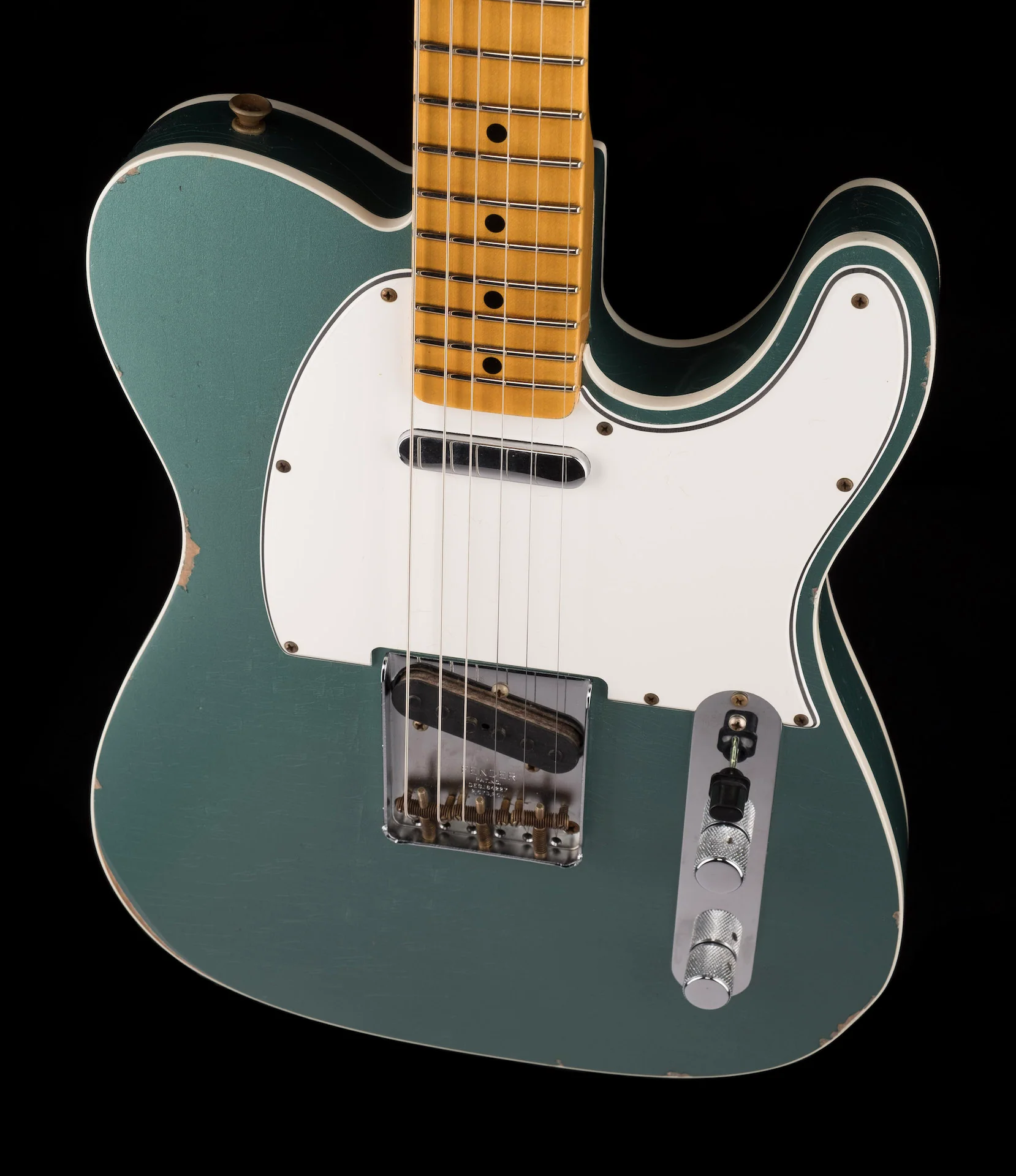Fender Custom Shop 1965 Telecaster Custom Relic Faded Aged Sherwood Green Metallic - Image 4