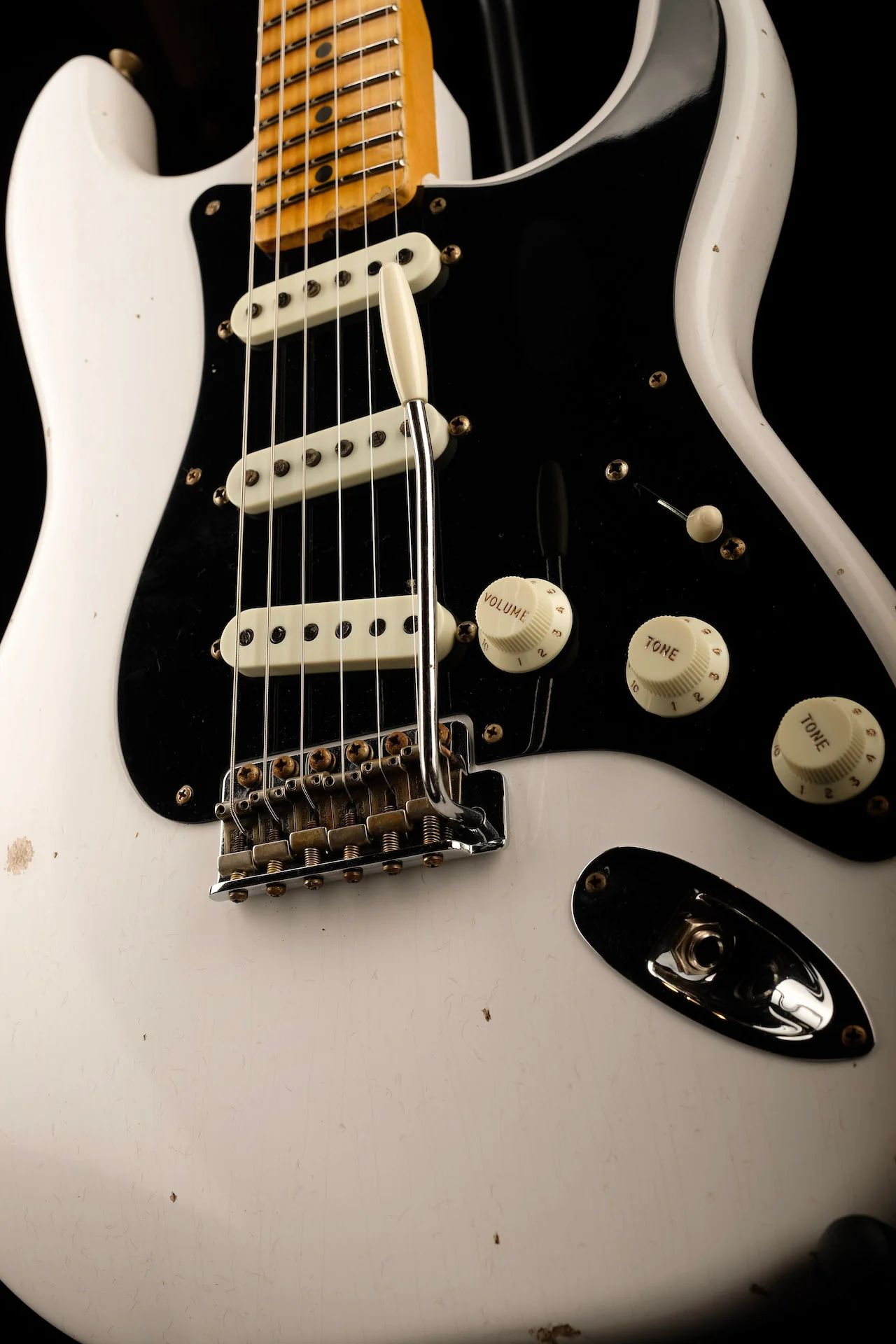 Fender Custom Shop Ancho Poblano Stratocaster Shattered Journeyman Relic Opaque White Blonde - Image 10