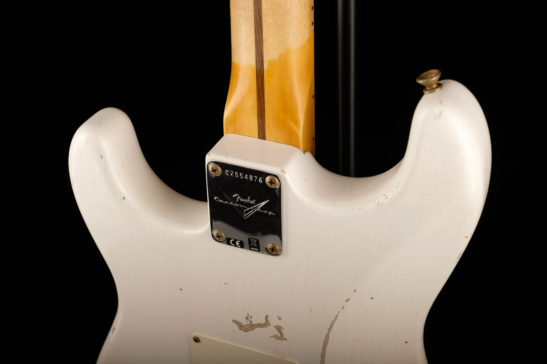 Fender Custom Shop Ancho Poblano Stratocaster Shattered Journeyman Relic Opaque White Blonde - Image 13