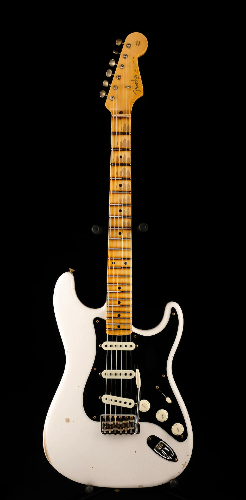 Fender Custom Shop Ancho Poblano Stratocaster Shattered Journeyman Relic Opaque White Blonde - Image 2