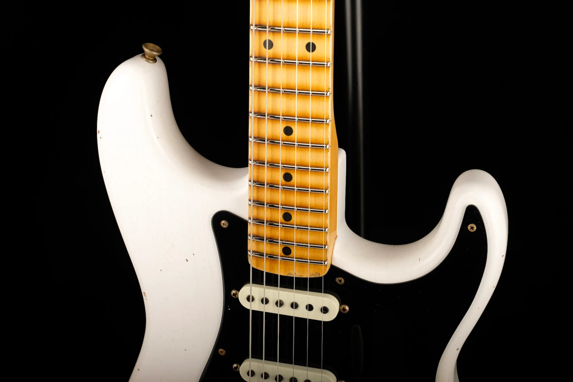 Fender Custom Shop Ancho Poblano Stratocaster Shattered Journeyman Relic Opaque White Blonde - Image 3