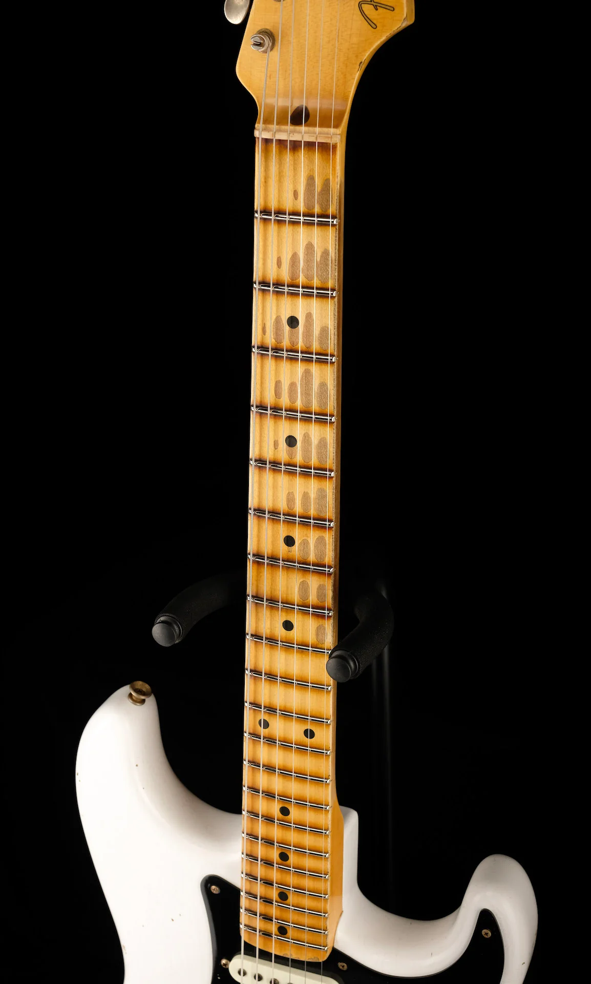 Fender Custom Shop Ancho Poblano Stratocaster Shattered Journeyman Relic Opaque White Blonde - Image 4