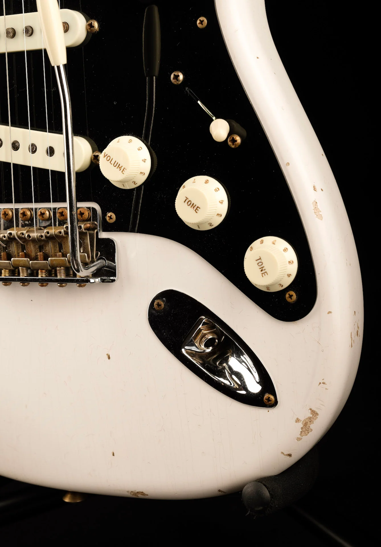 Fender Custom Shop Ancho Poblano Stratocaster Shattered Journeyman Relic Opaque White Blonde - Image 8
