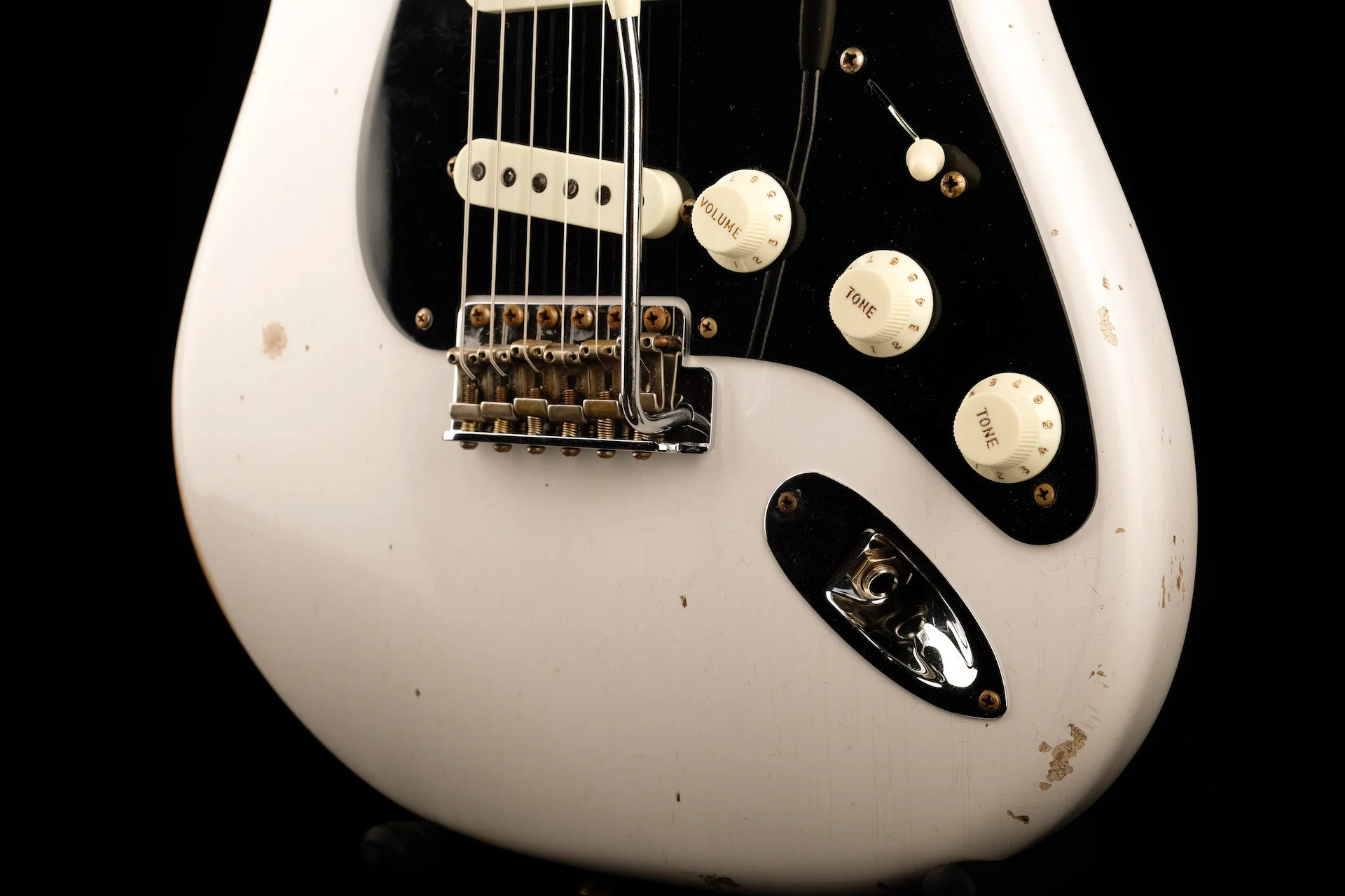 Fender Custom Shop Ancho Poblano Stratocaster Shattered Journeyman Relic Opaque White Blonde - Image 9