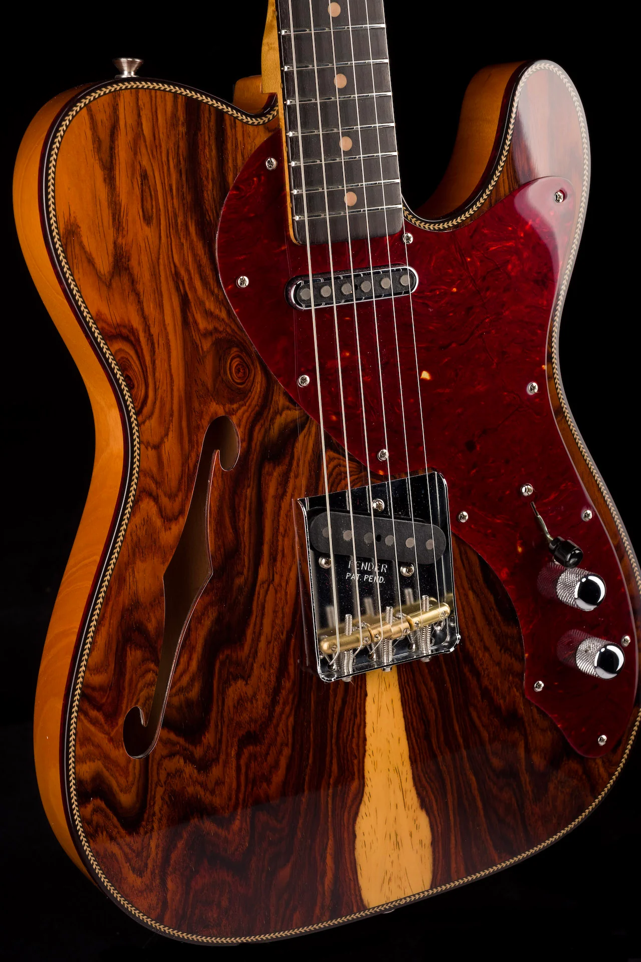 Fender Custom Shop Artisan Cocobolo Thinline Telecaster NOS Shellac Amber - Image 11