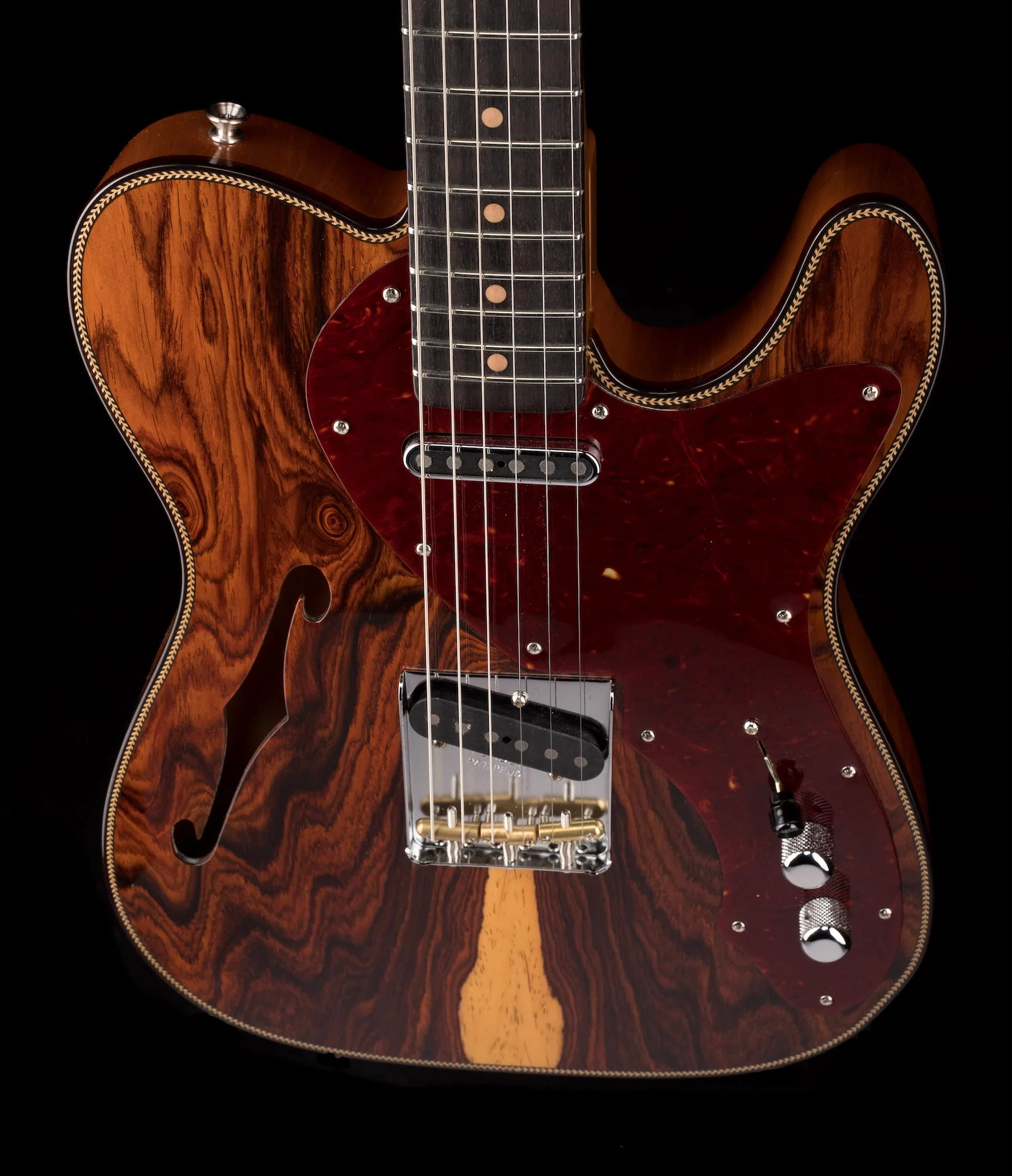 Fender Custom Shop Artisan Cocobolo Thinline Telecaster NOS Shellac Amber - Image 4