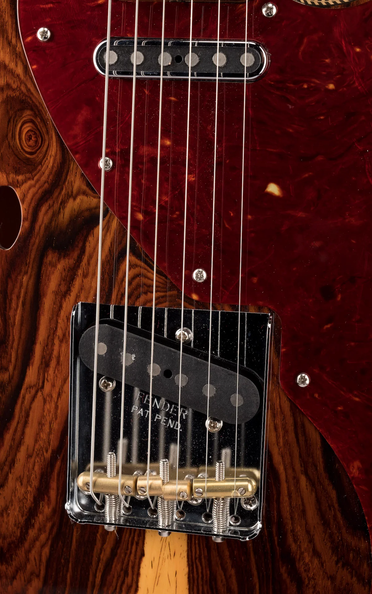 Fender Custom Shop Artisan Cocobolo Thinline Telecaster NOS Shellac Amber - Image 6
