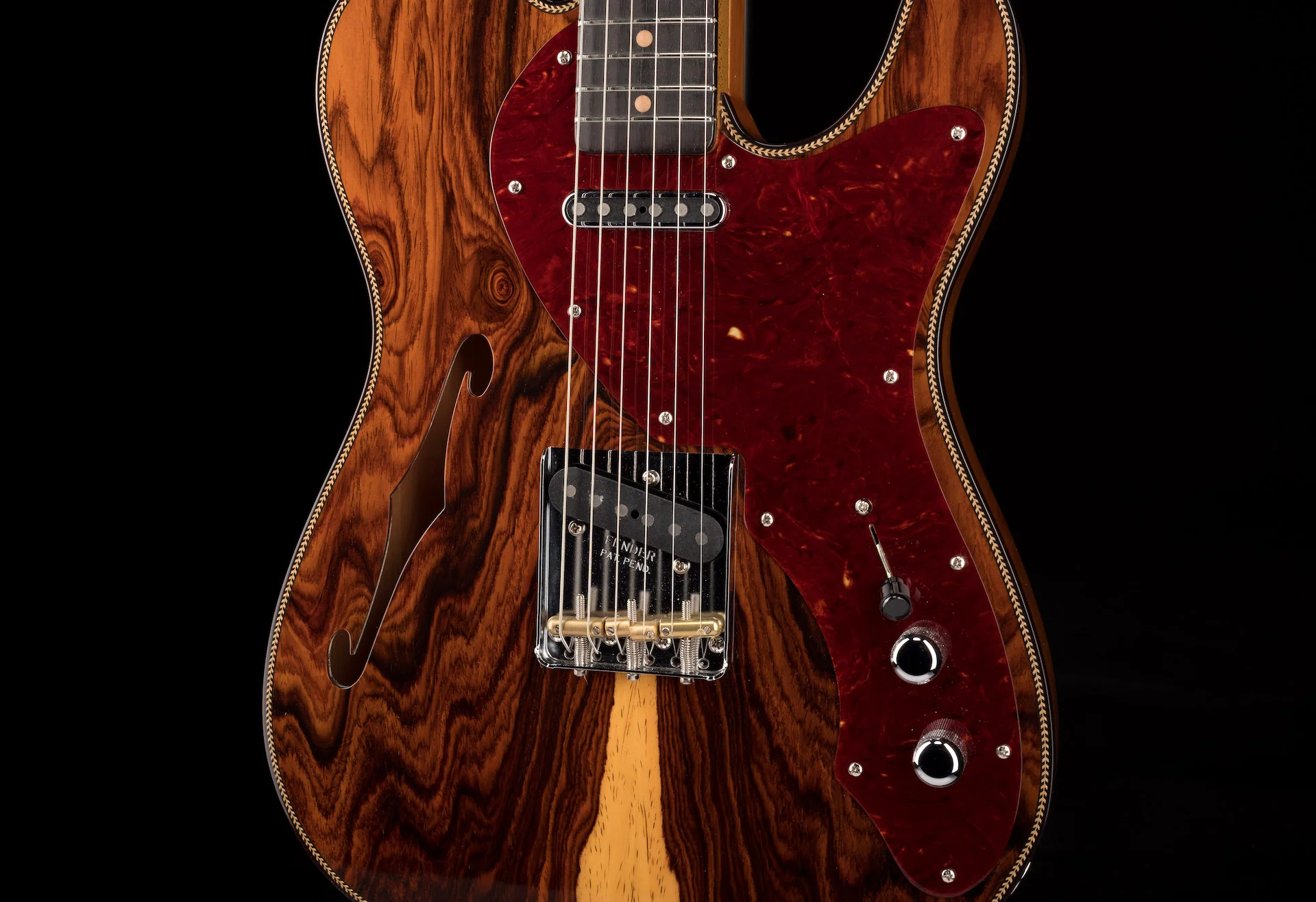 Fender Custom Shop Artisan Cocobolo Thinline Telecaster NOS Shellac Amber - Image 9