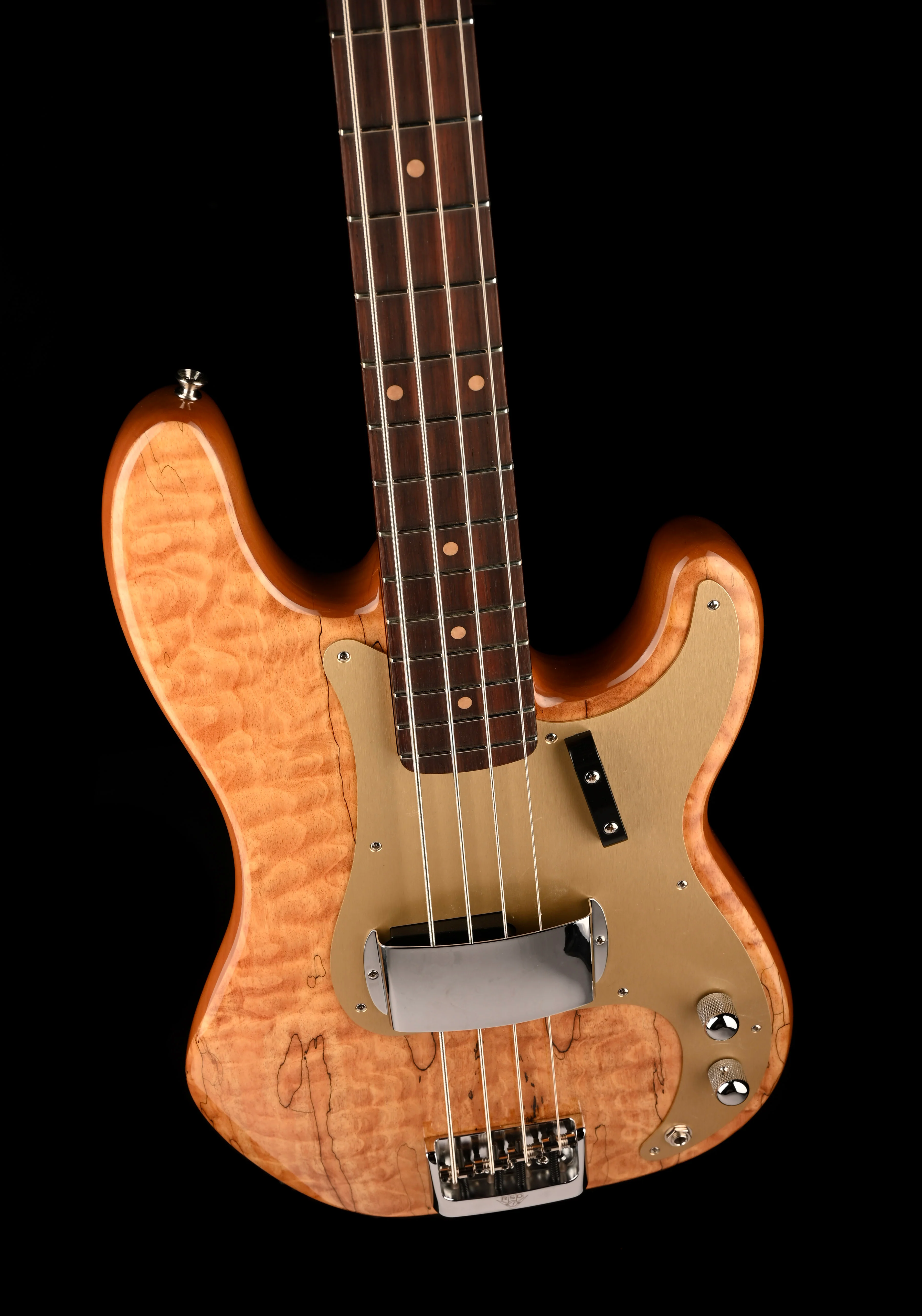 Fender Custom Shop Artisan Spalted Maple Postmodern Precision Bass Natural - Image 4