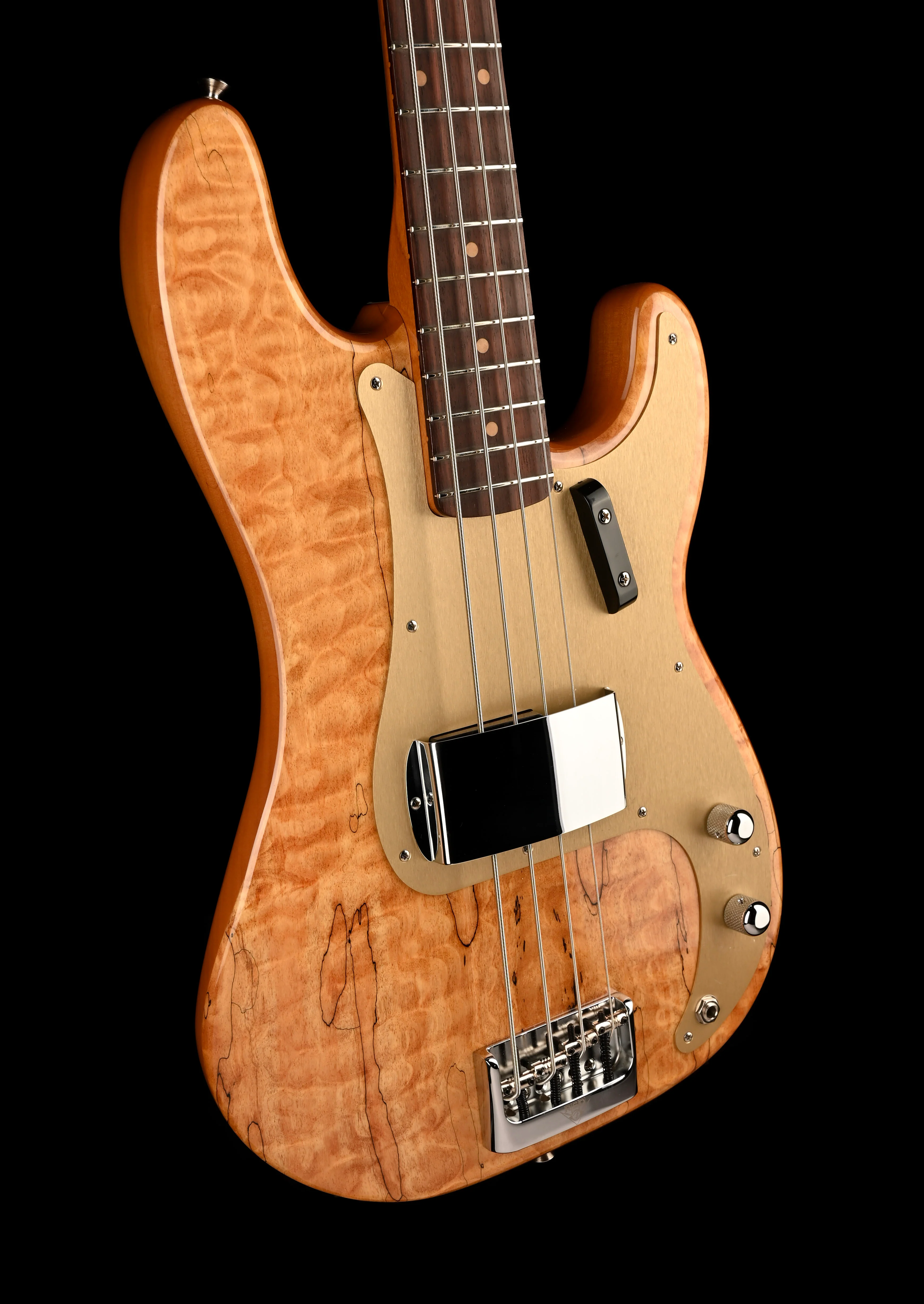 Fender Custom Shop Artisan Spalted Maple Postmodern Precision Bass Natural - Image 9