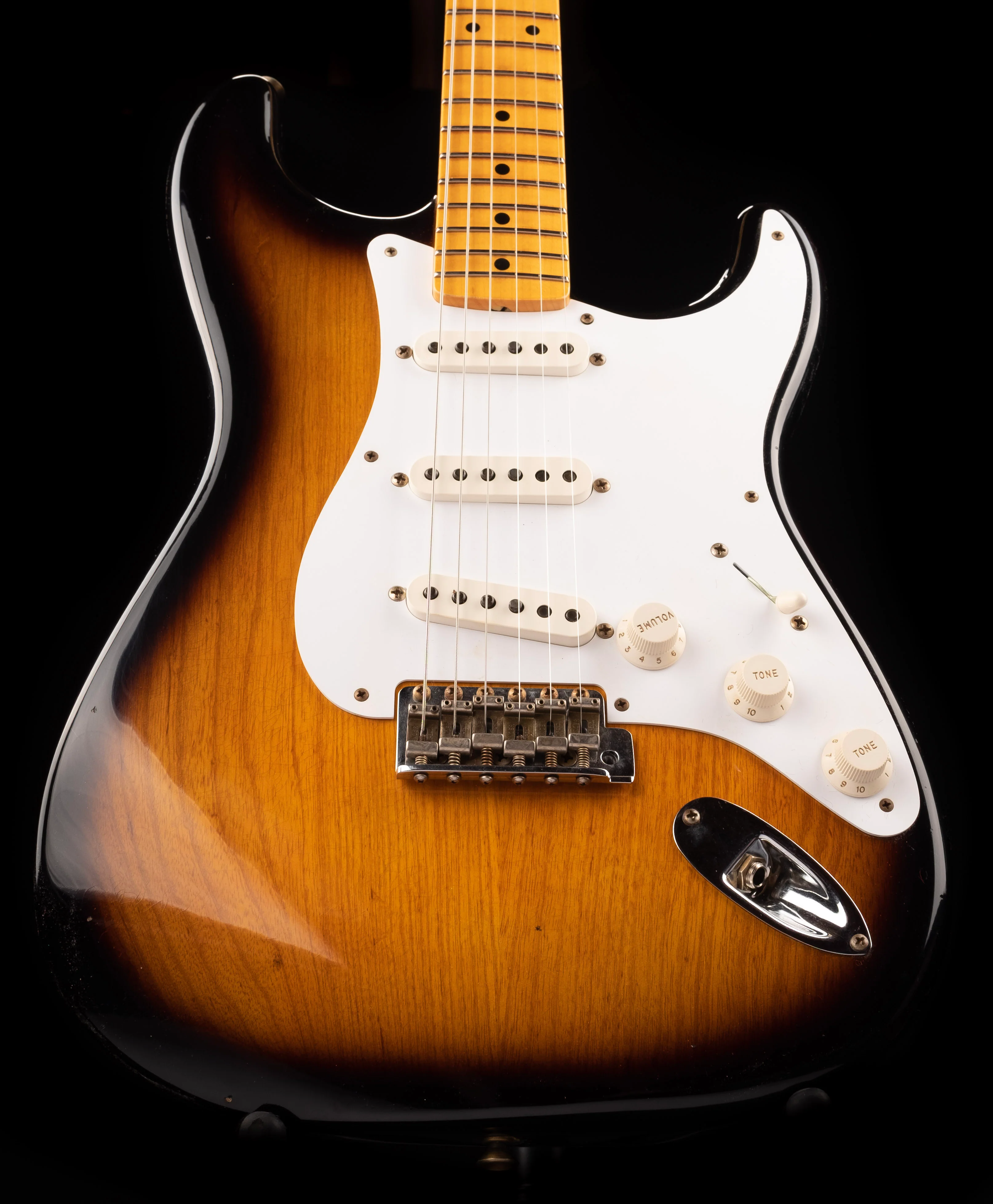 Fender Custom Shop Bonetone 1955 Stratocaster Journeyman Relic 2-Tone Sunburst - Image 3