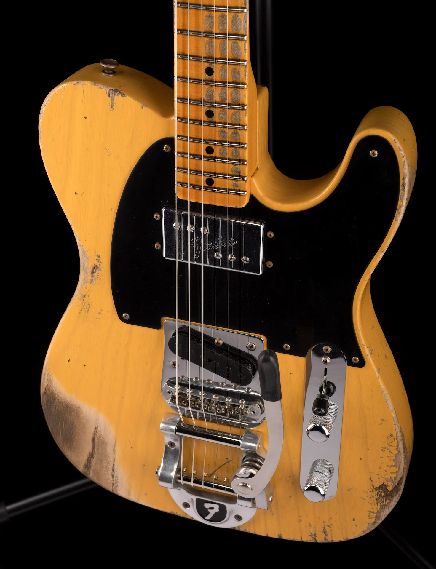 Fender Custom Shop Cunife Blackguard Telecaster W/ Bigsby Heavy Relic Aged Butterscotch Blonde - Image 11