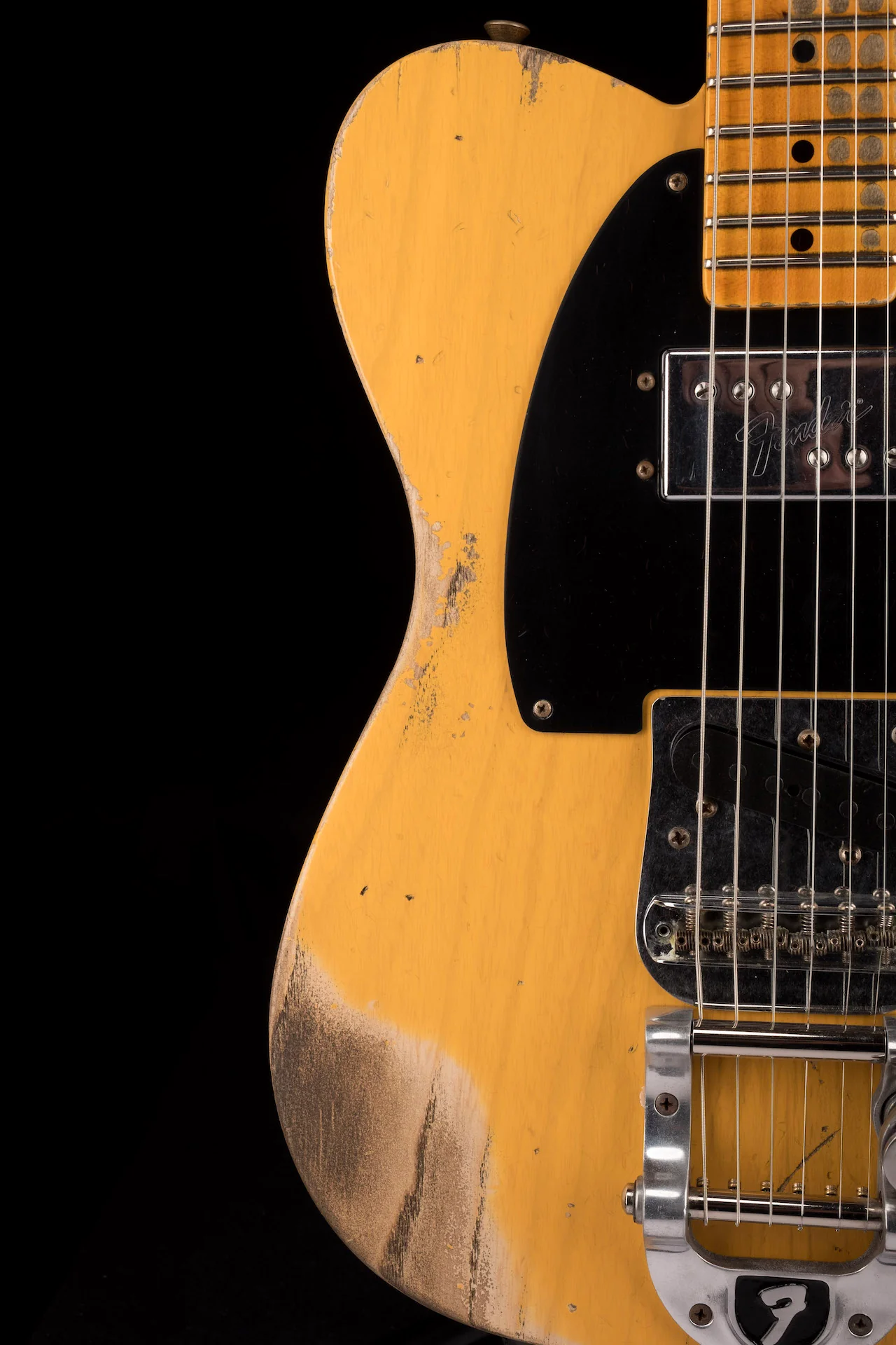 Fender Custom Shop Cunife Blackguard Telecaster W/ Bigsby Heavy Relic Aged Butterscotch Blonde - Image 5