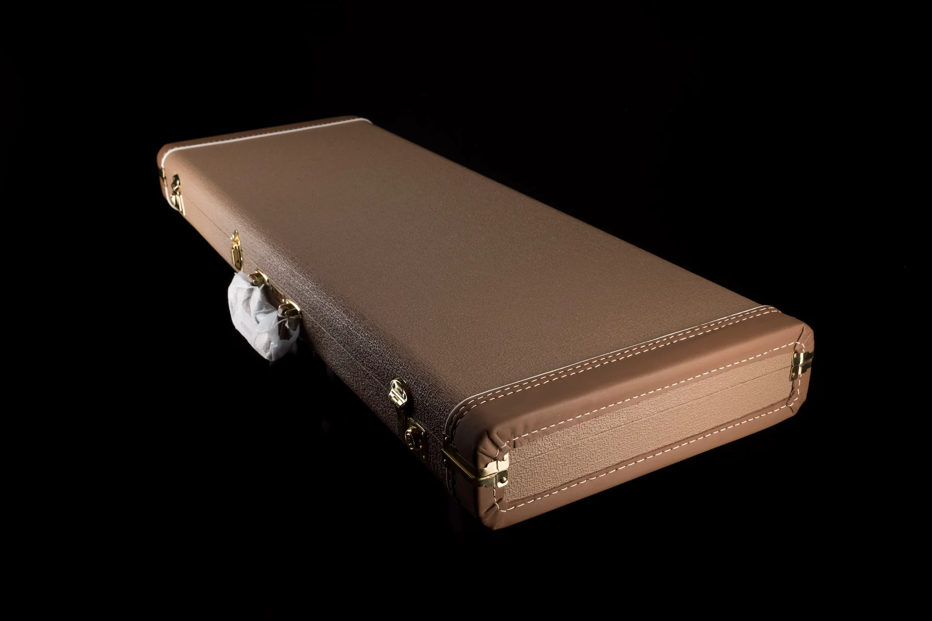 Fender Custom Shop Deluxe Brown G&G Hardshell Stratocaster Telecaster Case with Gold Interior - Image 3