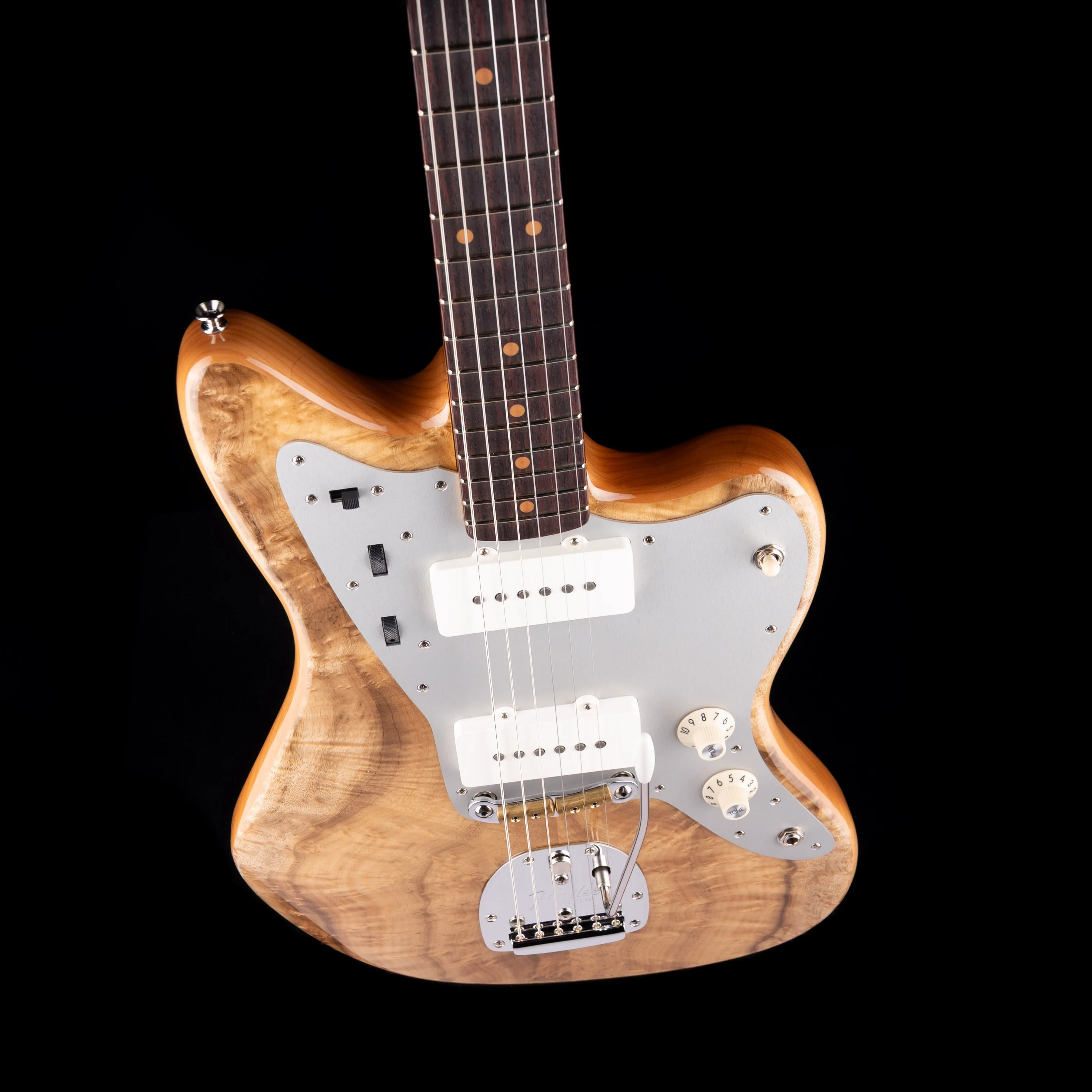 Fender Custom Shop Exotic 1959 Jazzmaster Figured Myrtle NOS Natural With Case - Image 3