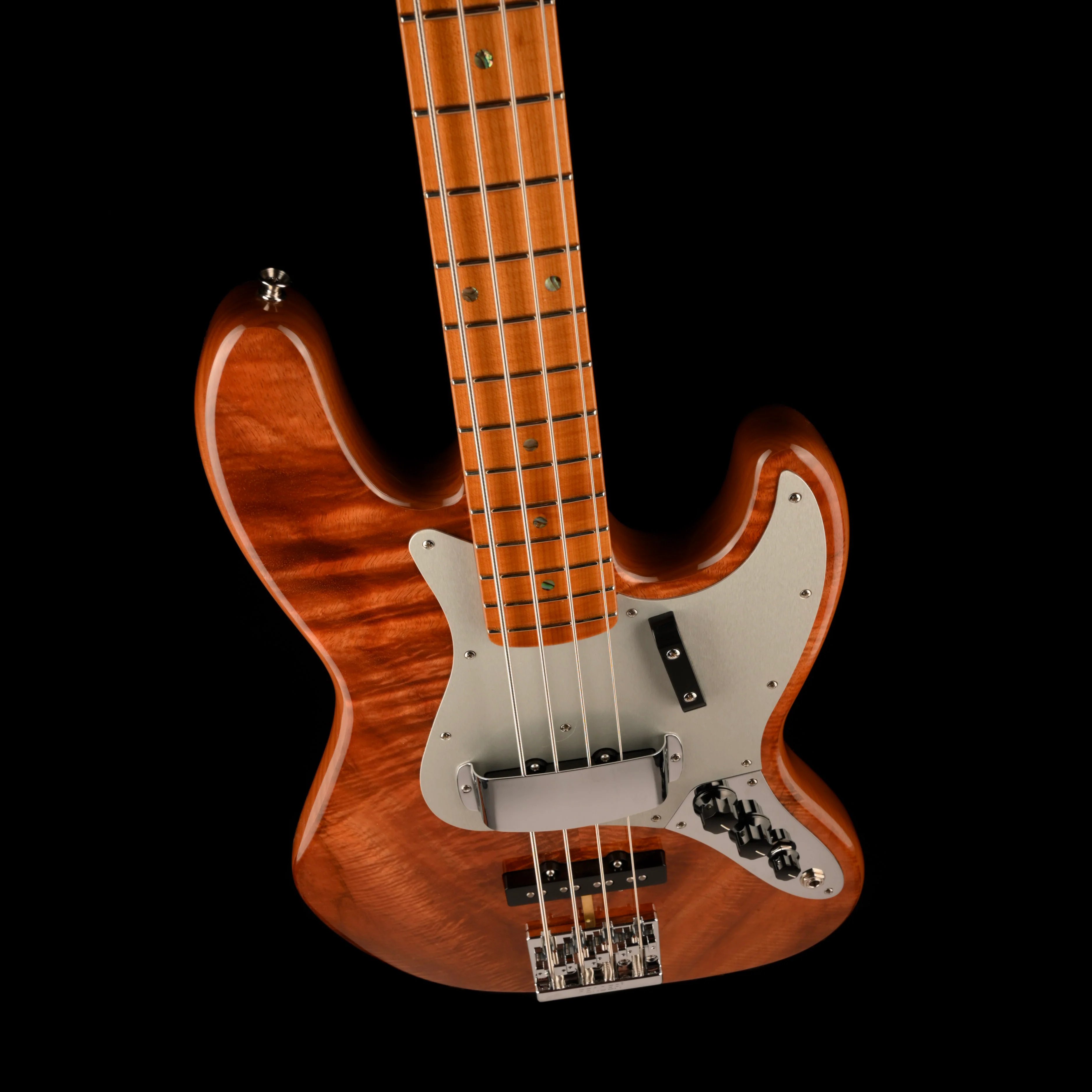 Fender Custom Shop Exotic 1962 Jazz Bass Koa NOS Natural - Image 3