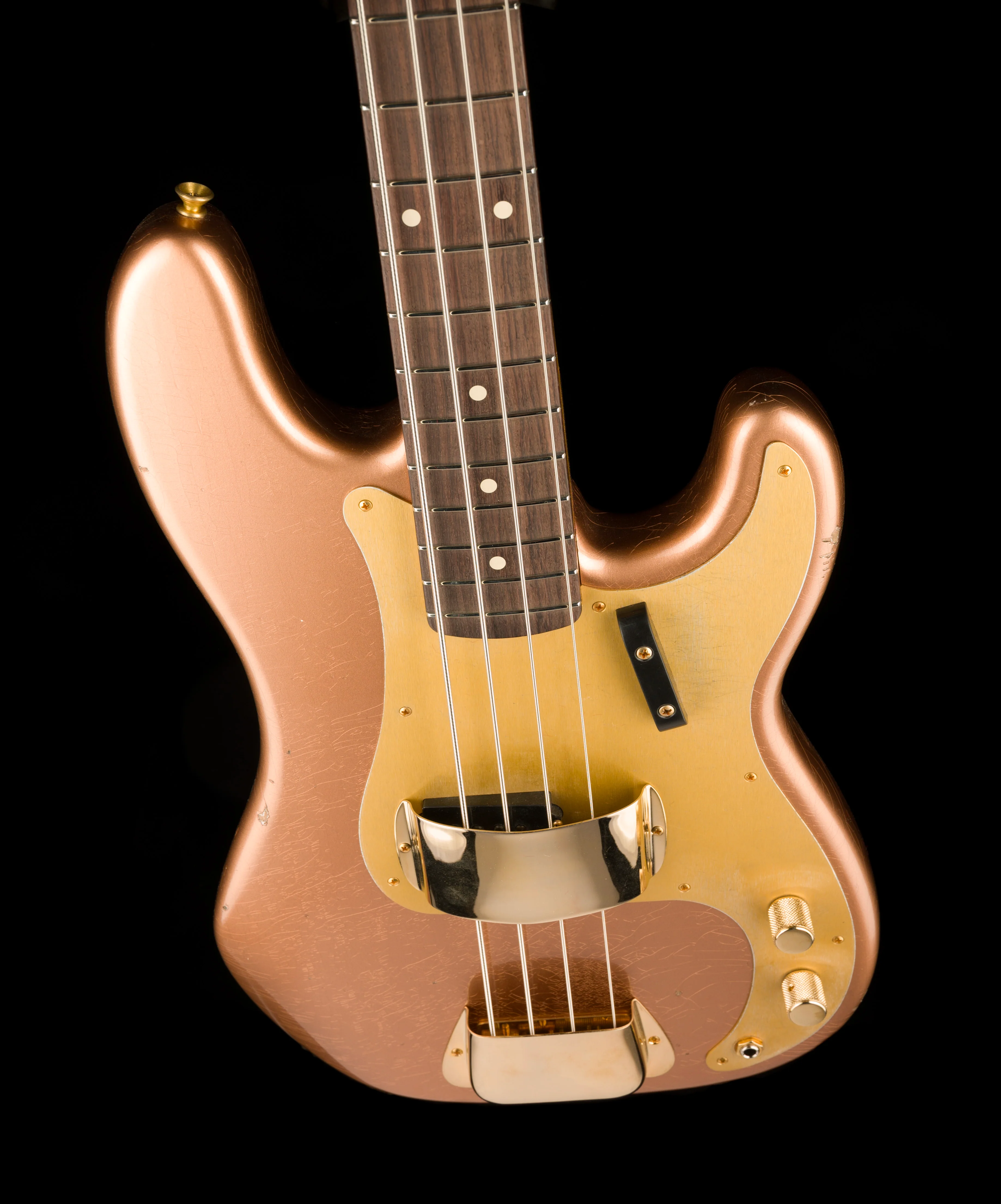 Fender Custom Shop "Golden Rose" 1959 Precision Bass Relic Copper Metallic - Image 4