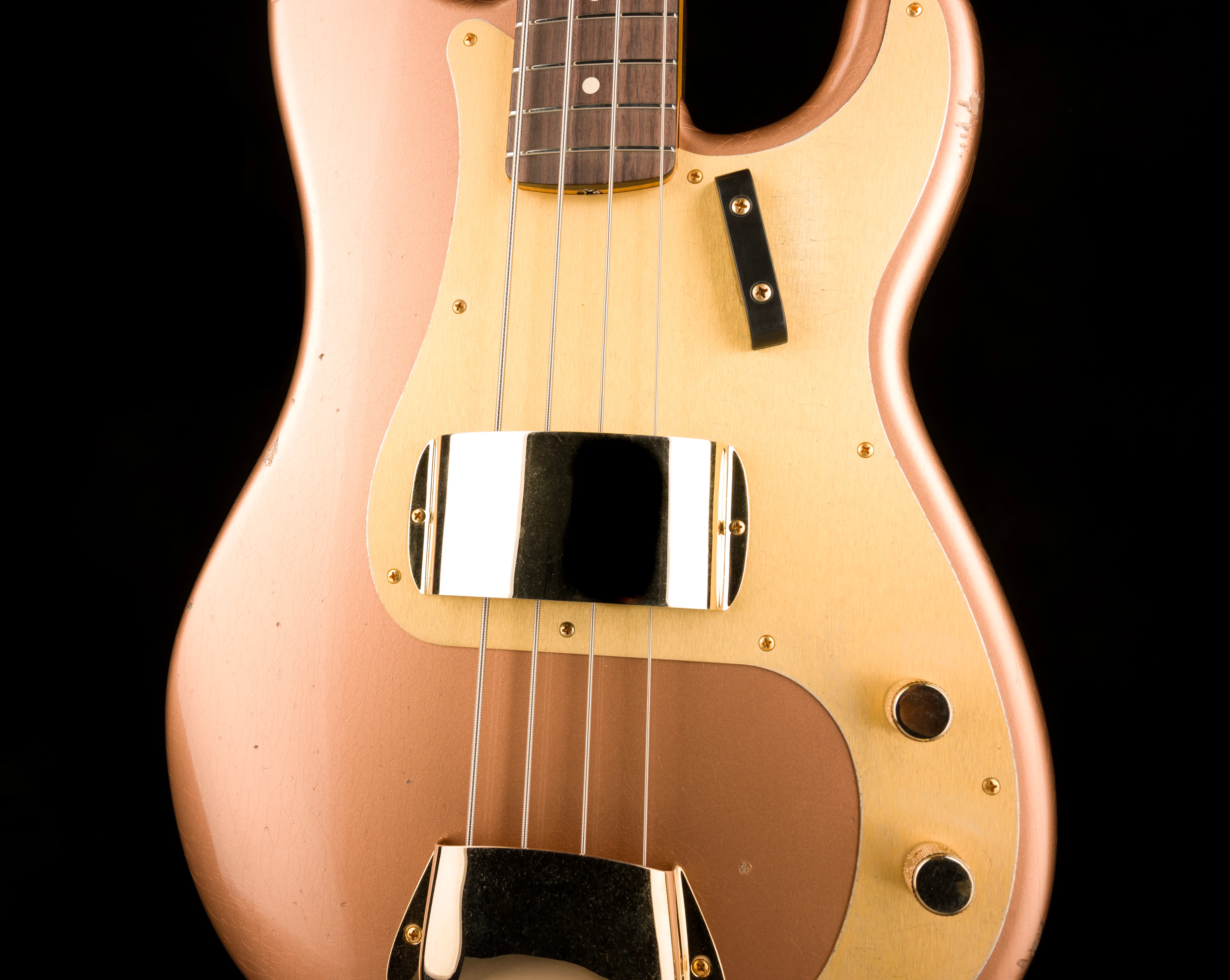 Fender Custom Shop "Golden Rose" 1959 Precision Bass Relic Copper Metallic - Image 6