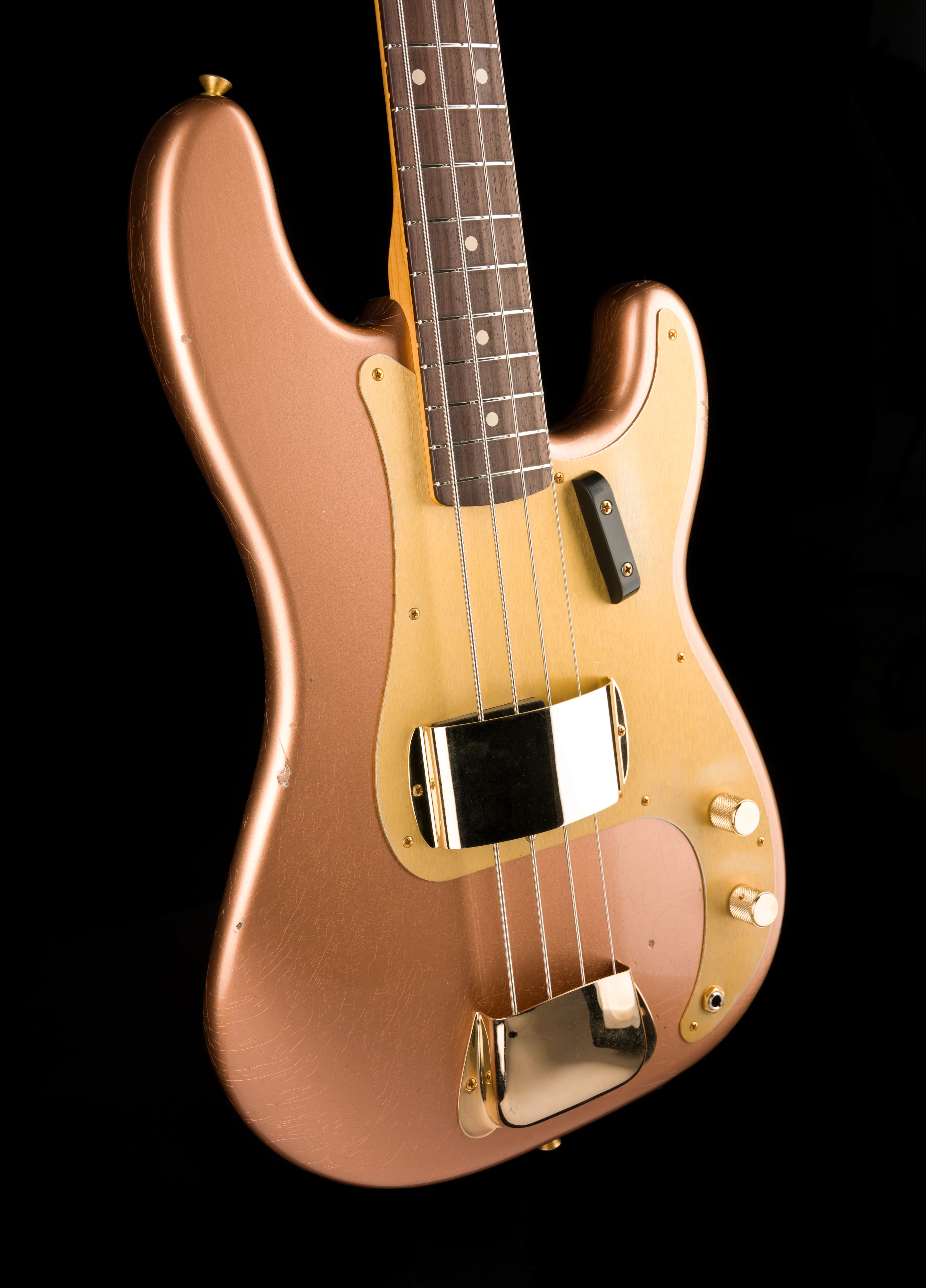 Fender Custom Shop "Golden Rose" 1959 Precision Bass Relic Copper Metallic - Image 9