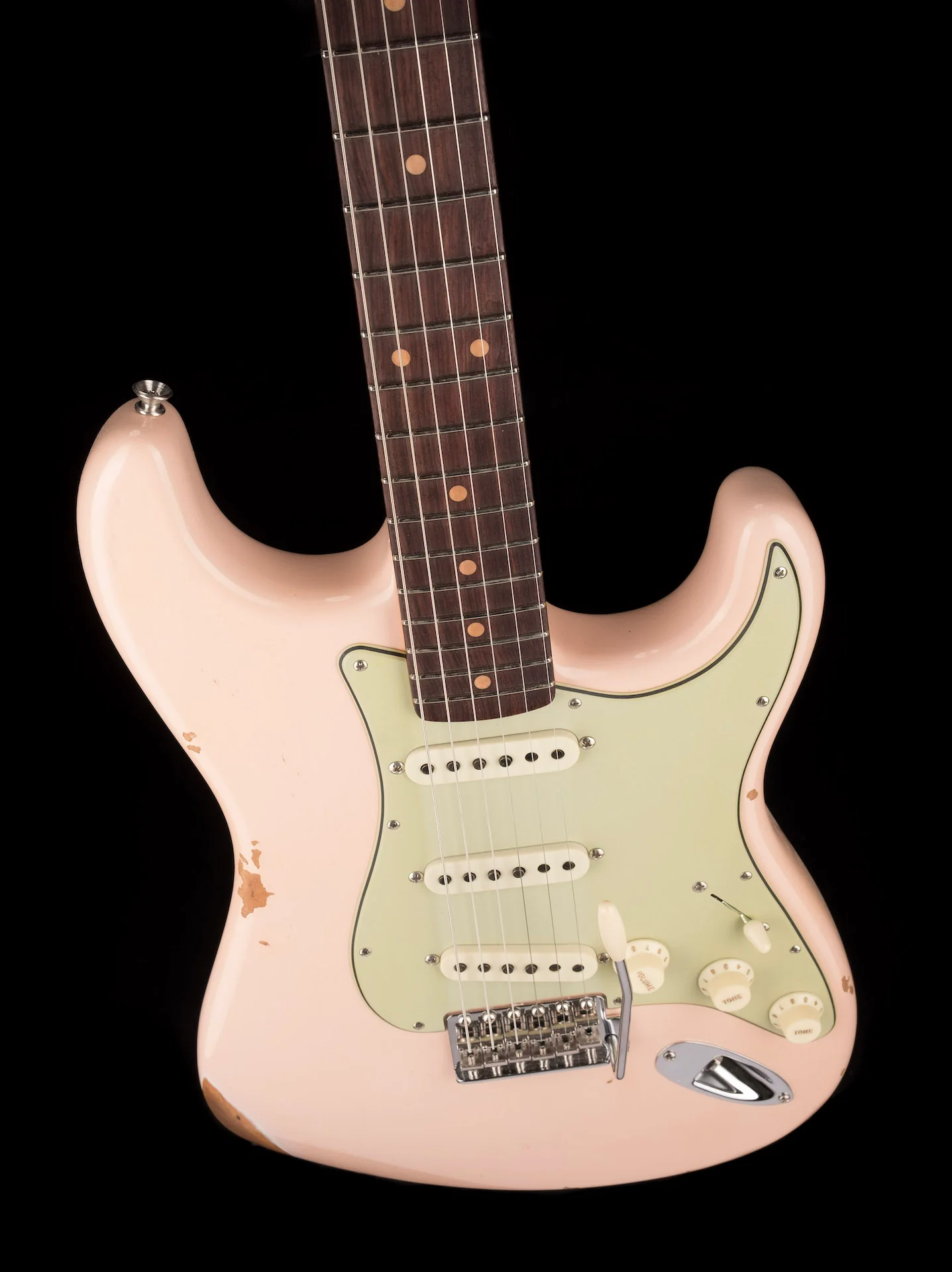 Fender Custom Shop Late 1962 Stratocaster Relic Super Faded Aged Shell Pink With Case - Image 4