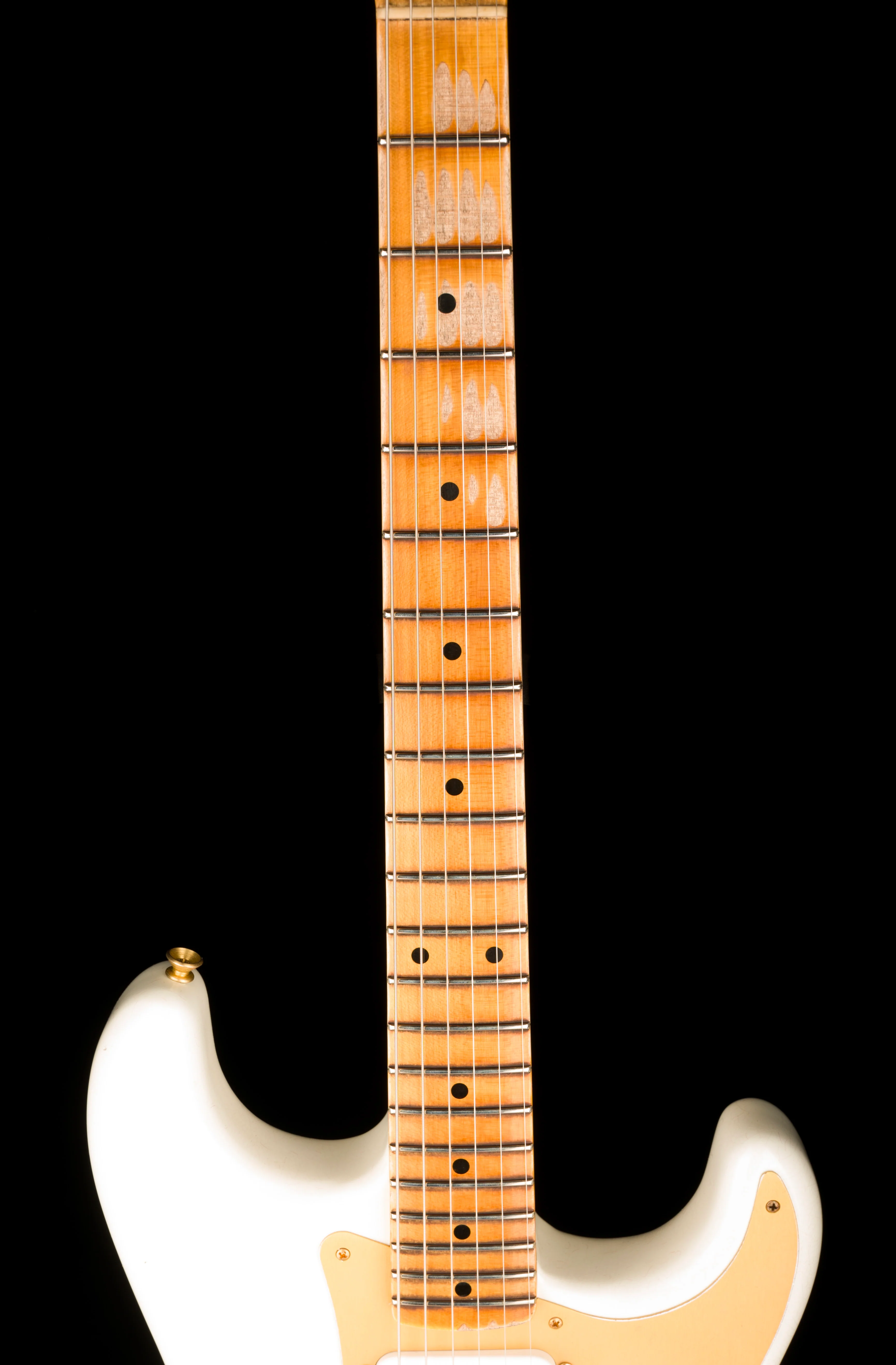 Fender Custom Shop Limited Edition 1954 Stratocaster Relic Faded Aged Olympic White - Image 11