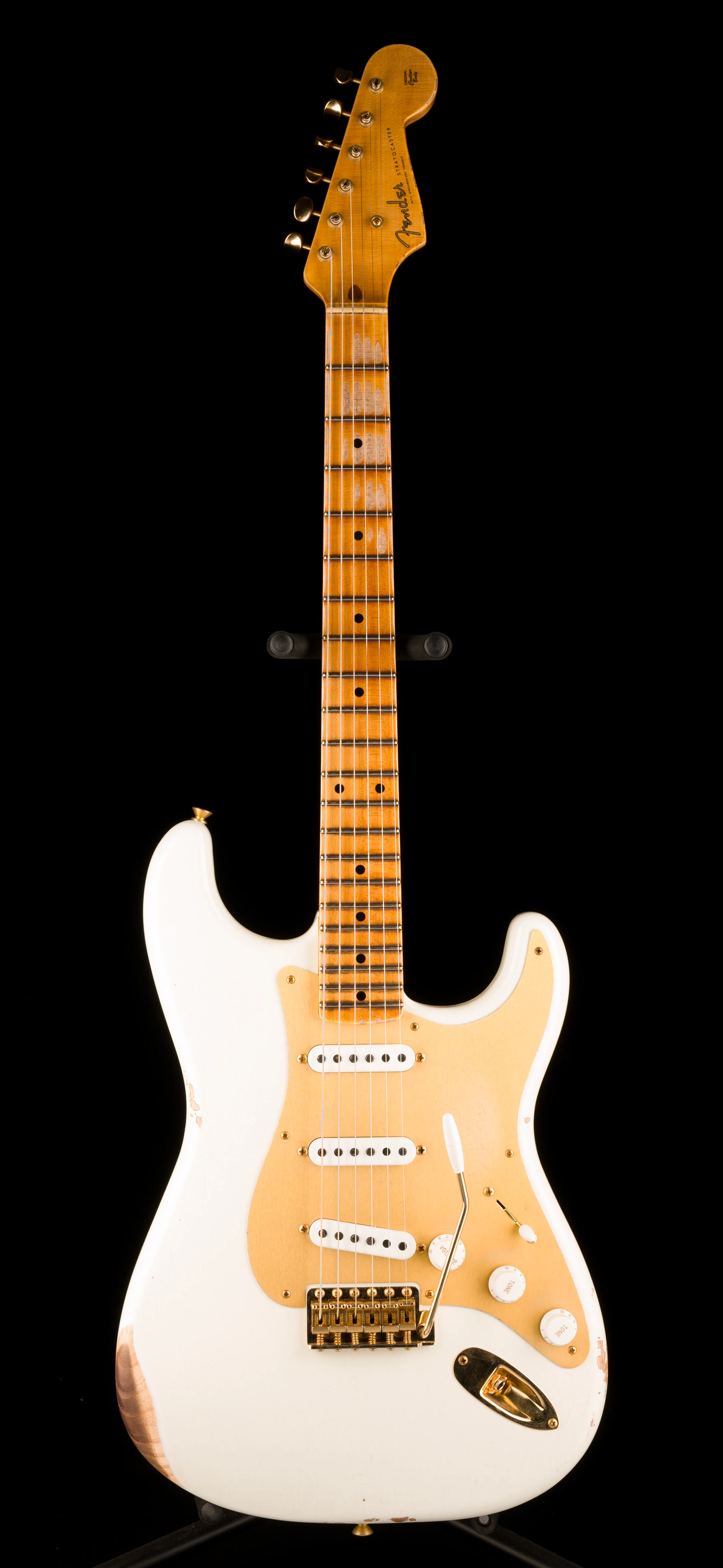 Fender Custom Shop Limited Edition 1954 Stratocaster Relic Faded Aged Olympic White - Image 2