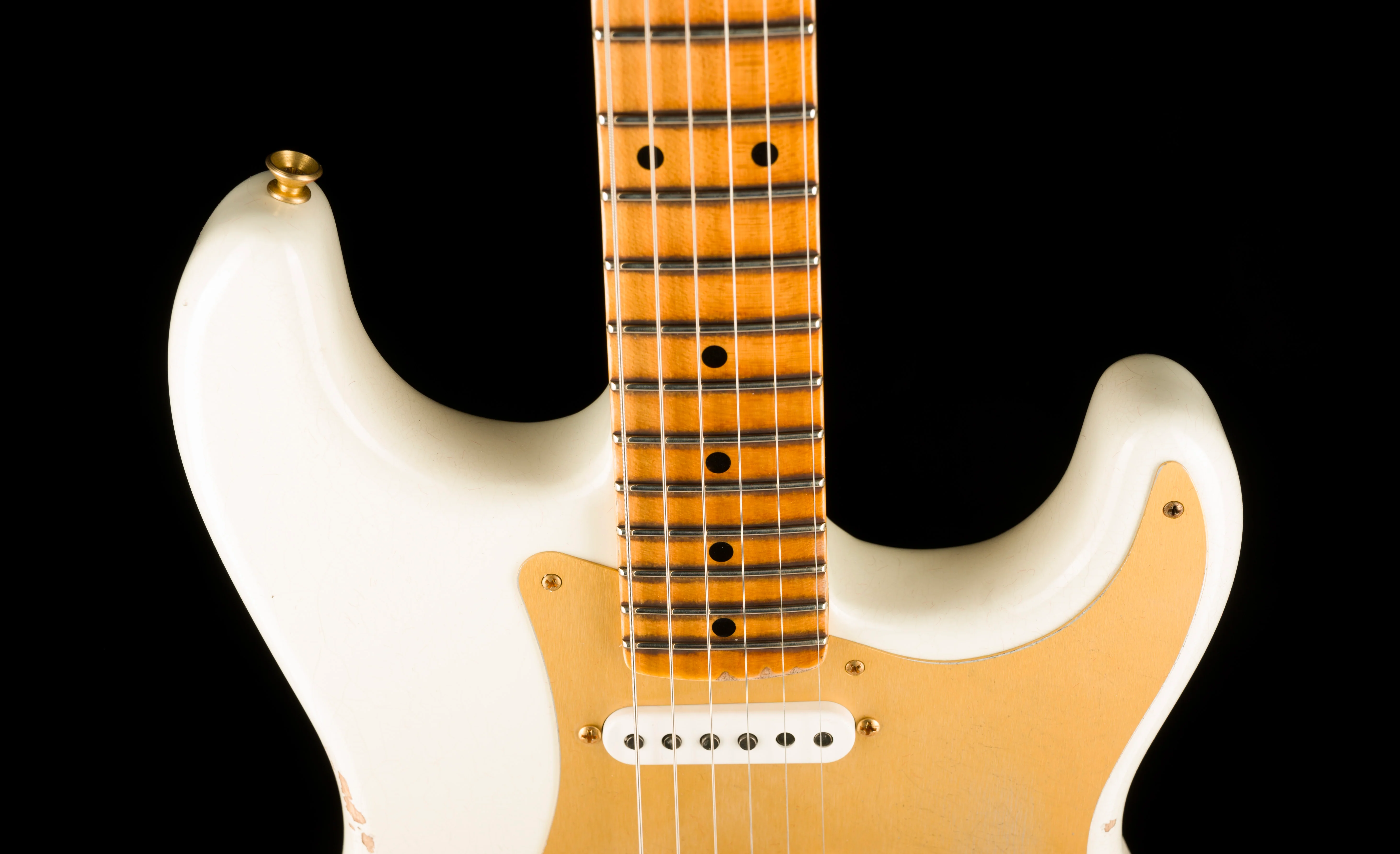 Fender Custom Shop Limited Edition 1954 Stratocaster Relic Faded Aged Olympic White - Image 3