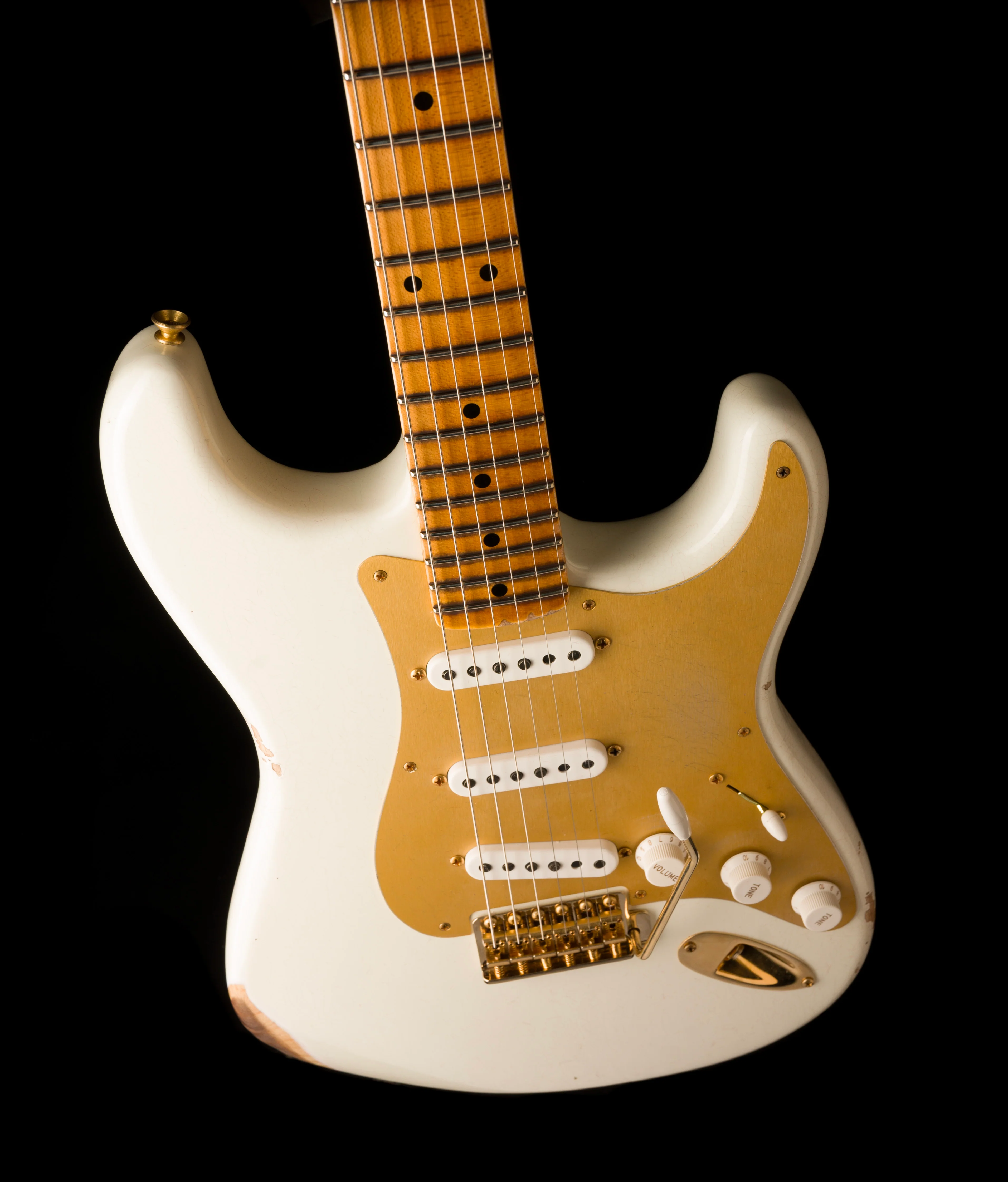 Fender Custom Shop Limited Edition 1954 Stratocaster Relic Faded Aged Olympic White - Image 4