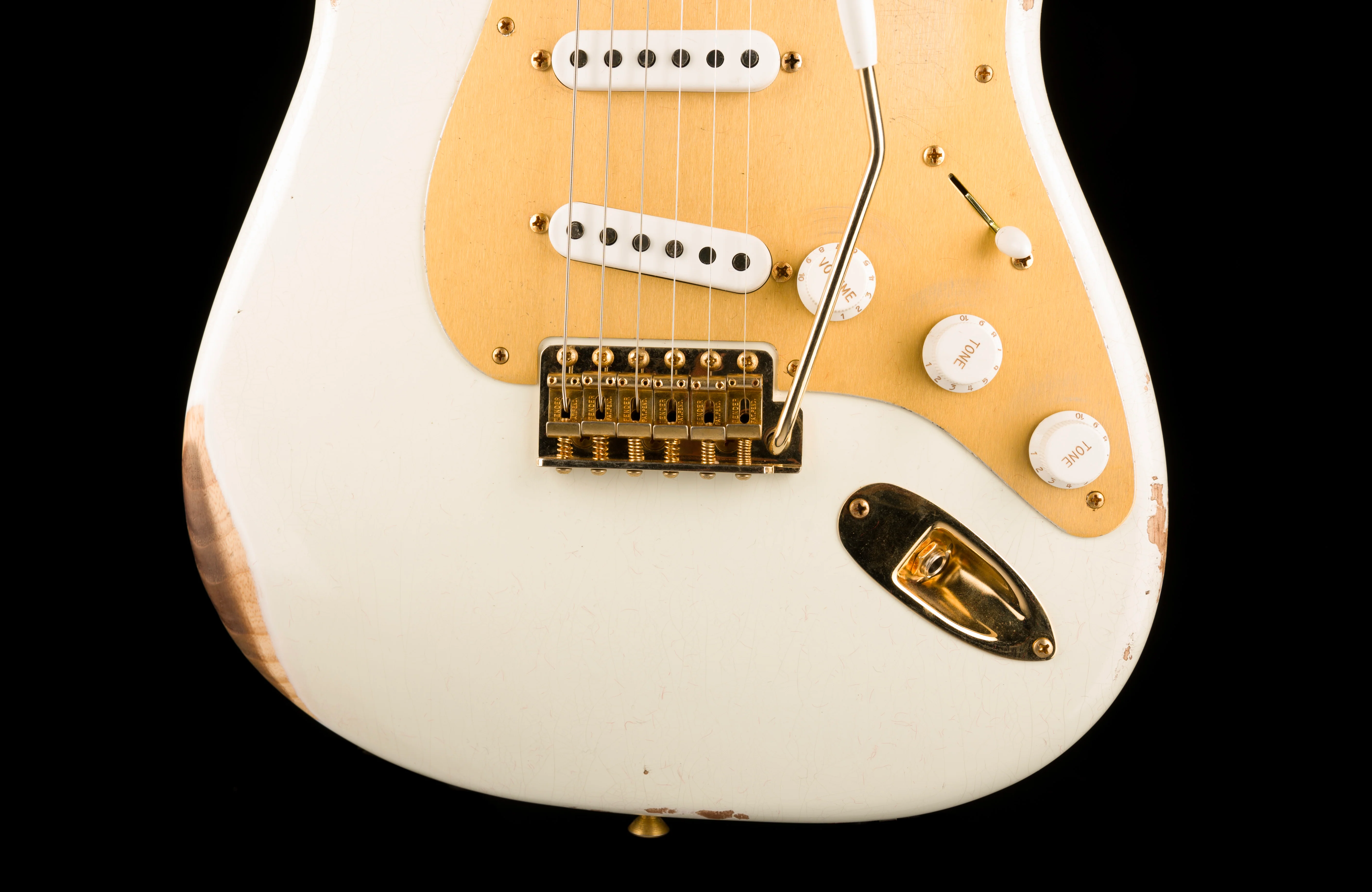 Fender Custom Shop Limited Edition 1954 Stratocaster Relic Faded Aged Olympic White - Image 5