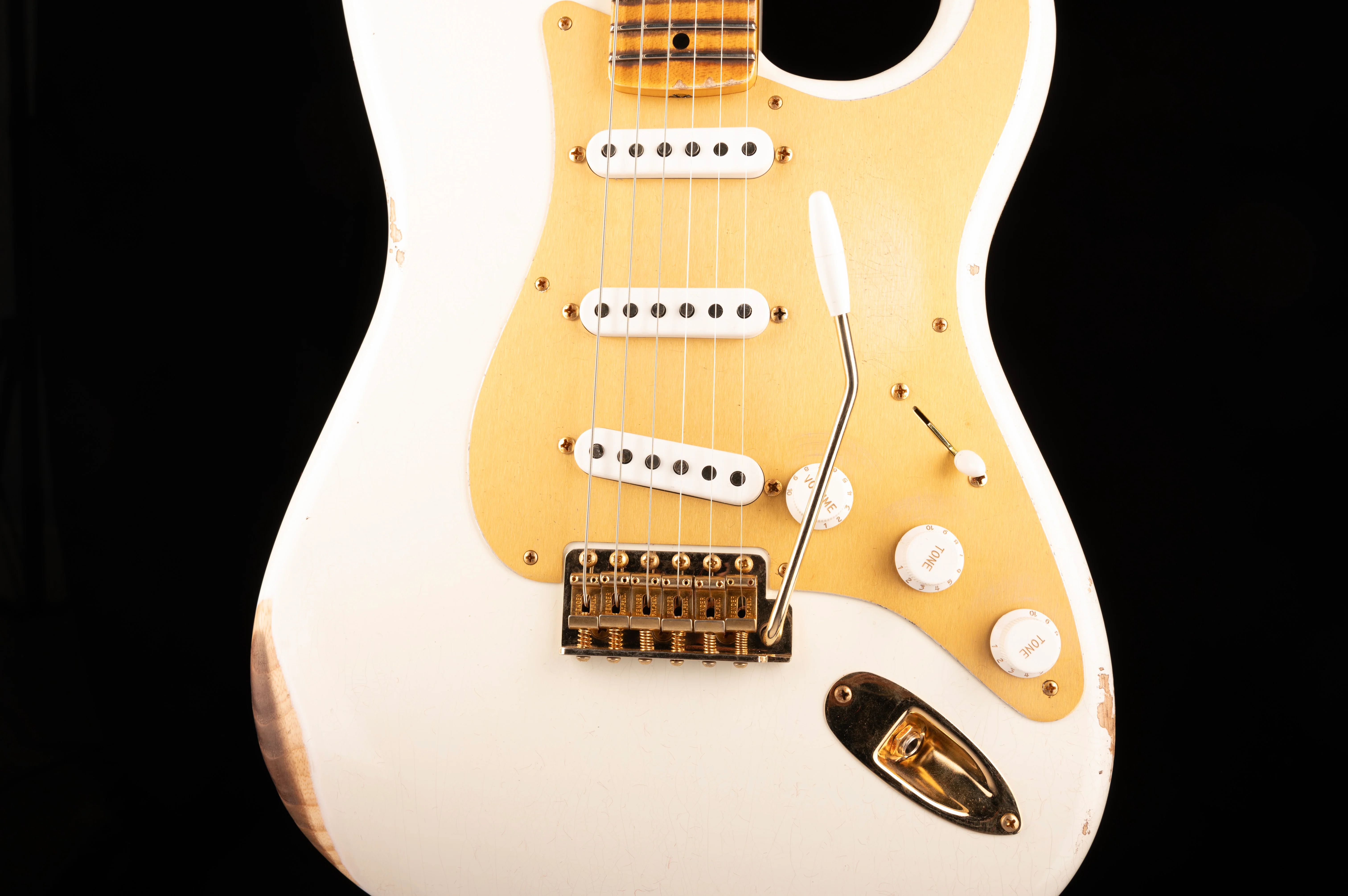 Fender Custom Shop Limited Edition 1954 Stratocaster Relic Faded Aged Olympic White - Image 6
