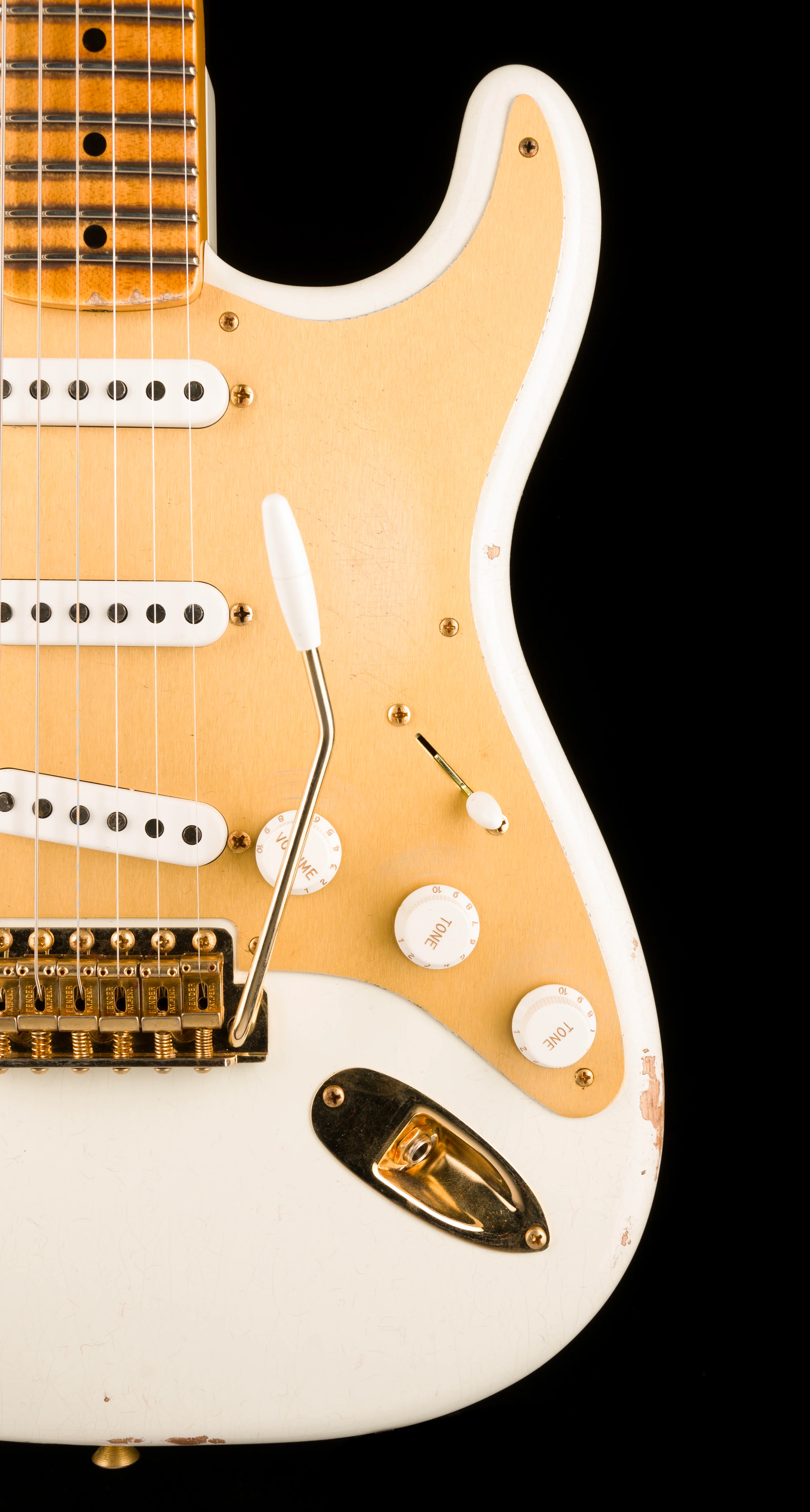 Fender Custom Shop Limited Edition 1954 Stratocaster Relic Faded Aged Olympic White - Image 9