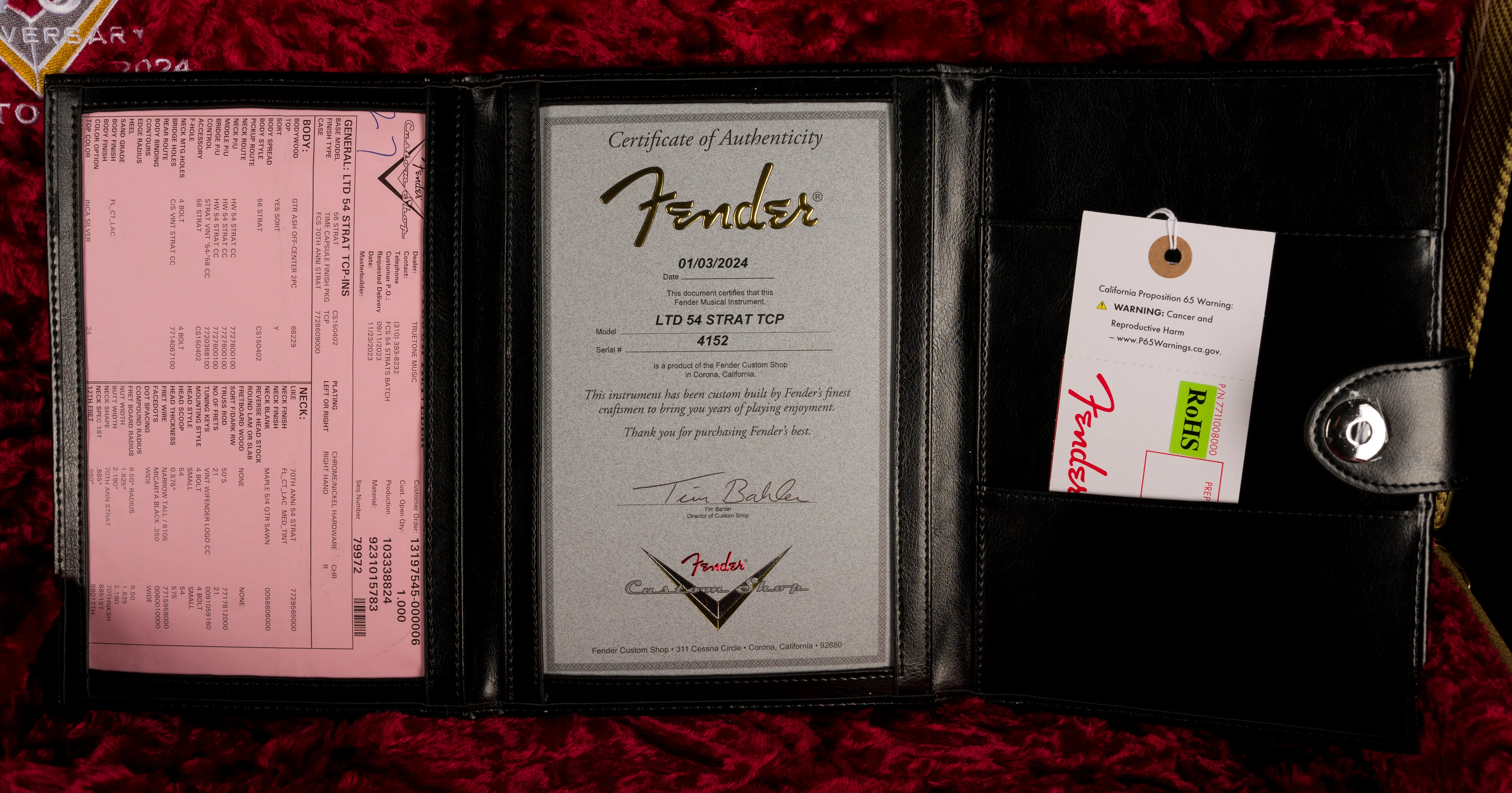 Fender Custom Shop Limited Edition 1954 Stratocaster Time Capsule Inca Silver - Image 20