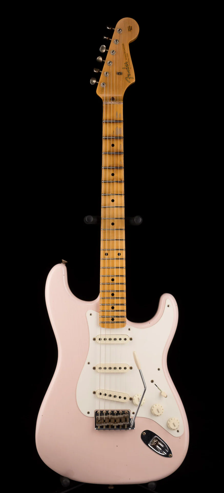 Fender Custom Shop Limited Edition 1957 Stratocaster Journeyman Relic Super Faded Aged Shell Pink - Image 2