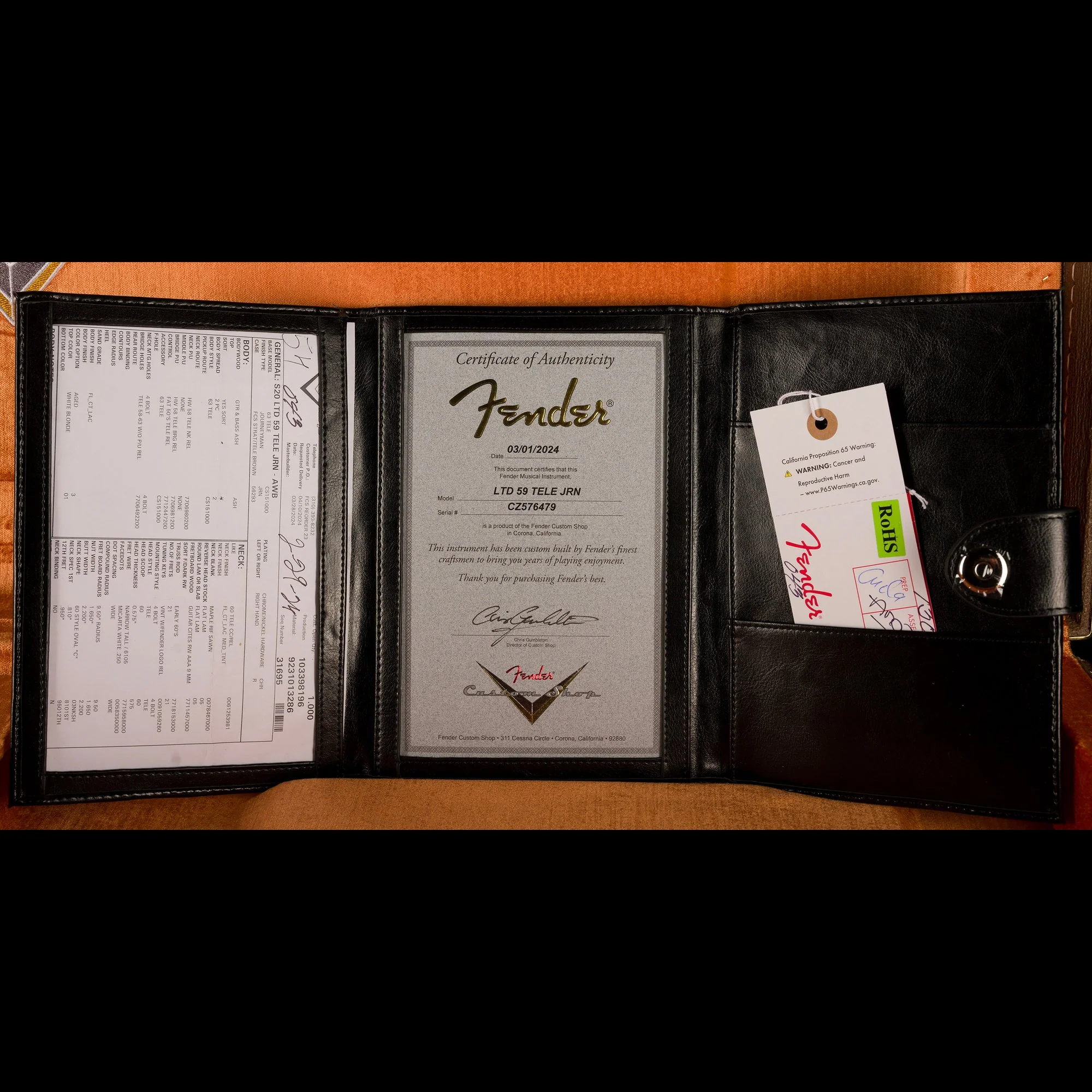 Fender Custom Shop Limited Edition 1959 Telecaster Journeyman Relic Aged White Blonde With Case - Image 18