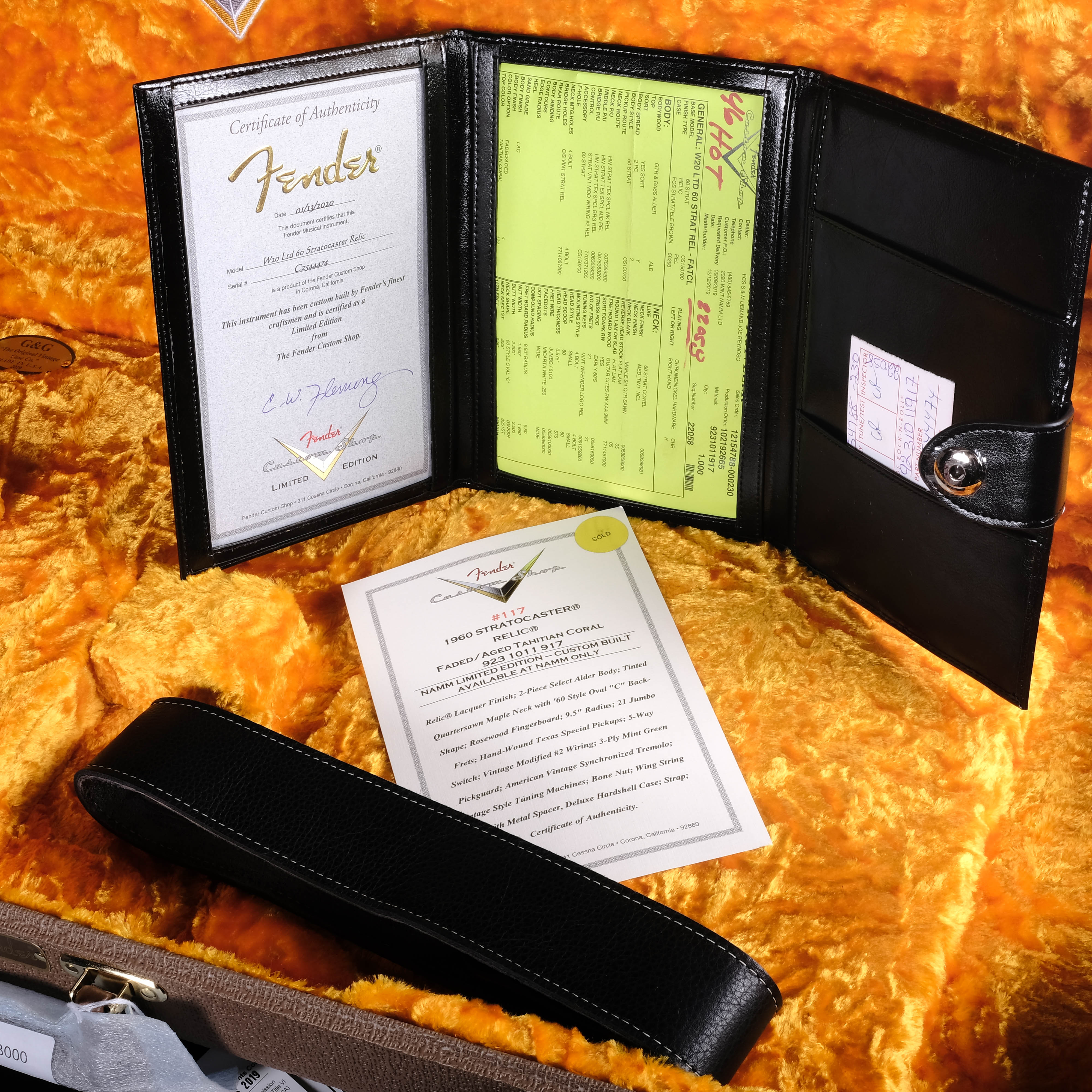Fender Custom Shop Limited Edition 1960 Stratocaster Relic Faded Tahitian Coral Electric Guitar - Image 16