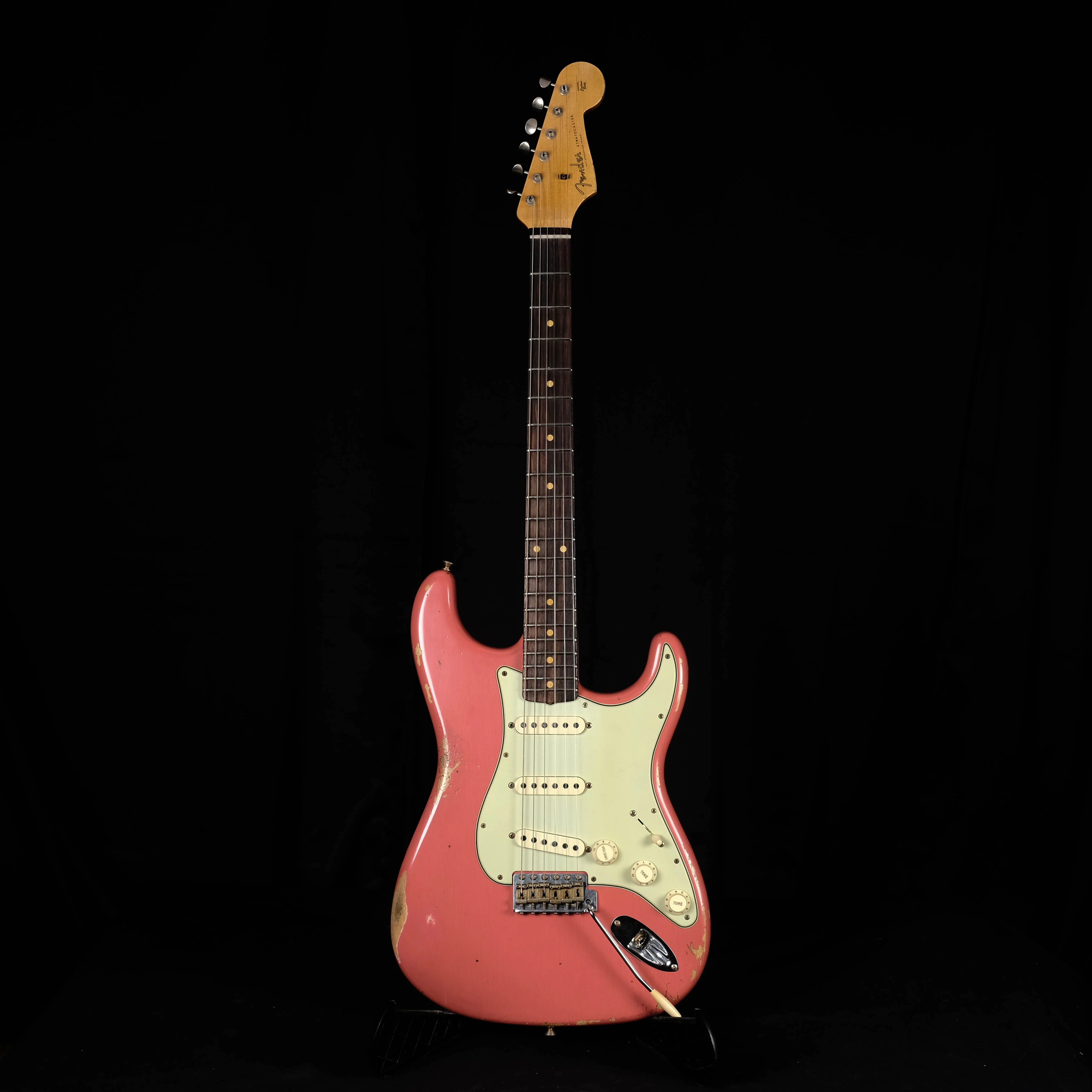 Fender Custom Shop Limited Edition 1960 Stratocaster Relic Faded Tahitian Coral Electric Guitar - Image 2