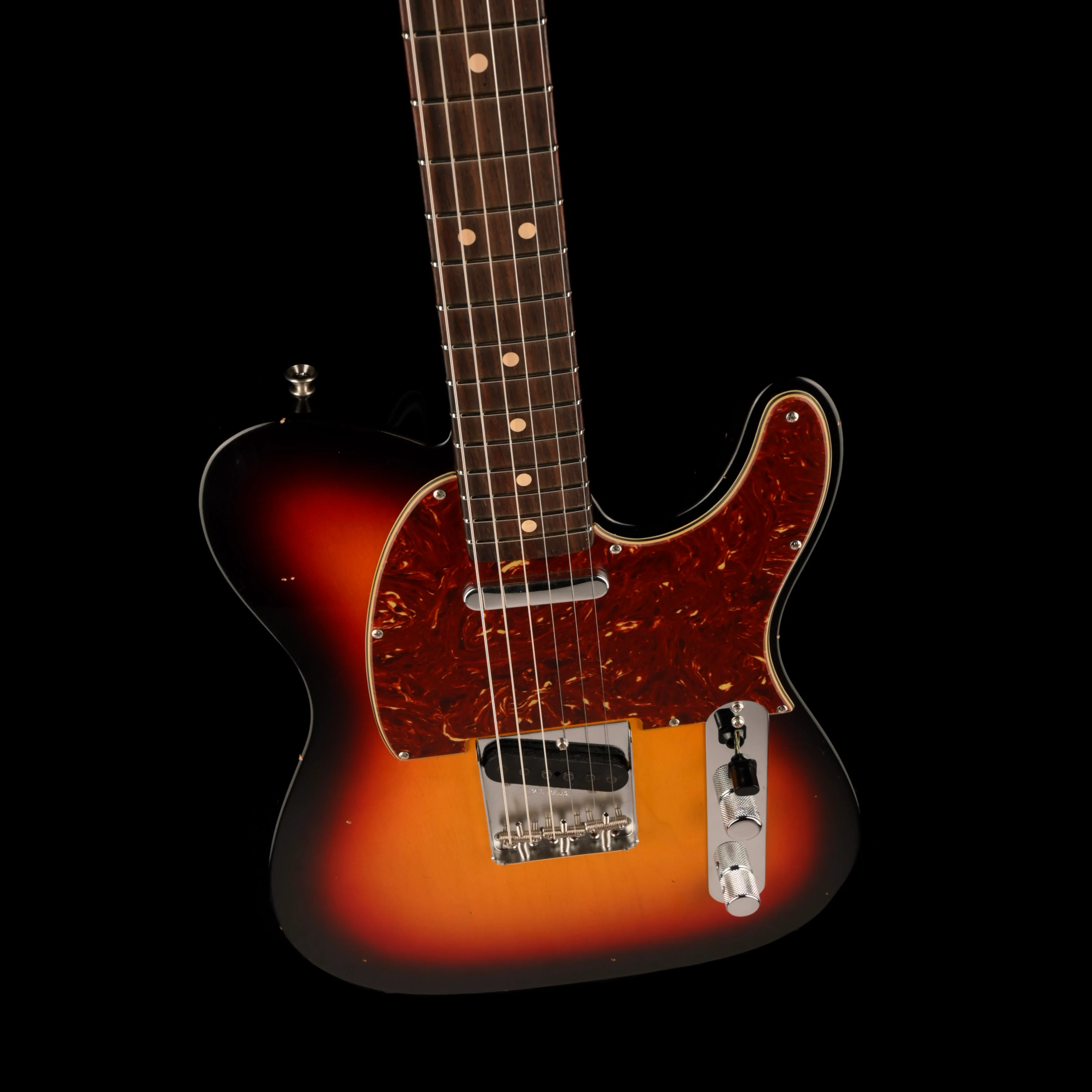 Fender Custom Shop Limited Edition 1963 Telecaster Journeyman Relic Aged 3-Tone Sunburst With Case - Image 3