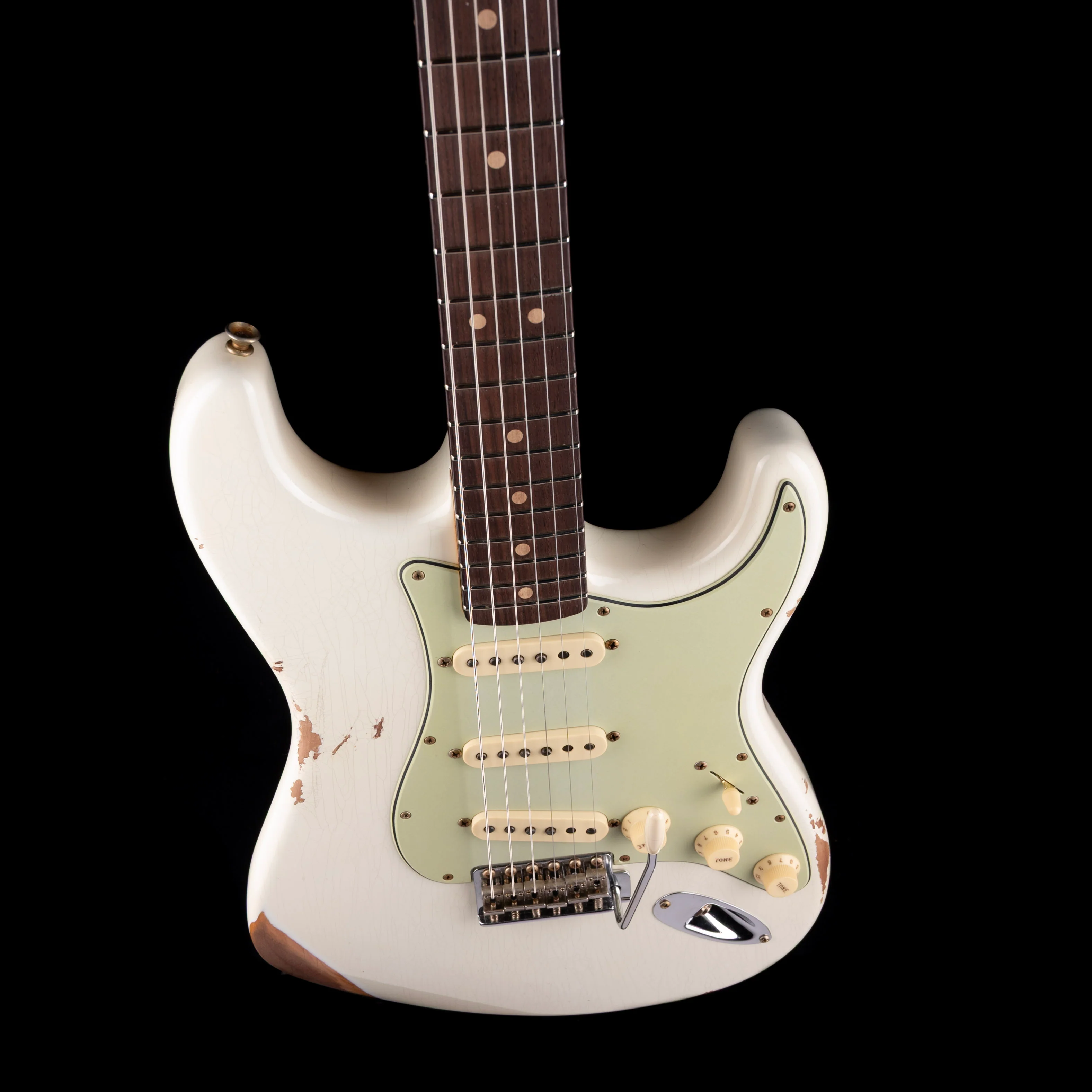 Fender Custom Shop Limited Edition 1964 Stratocaster Relic Aged Olympic White - Image 3