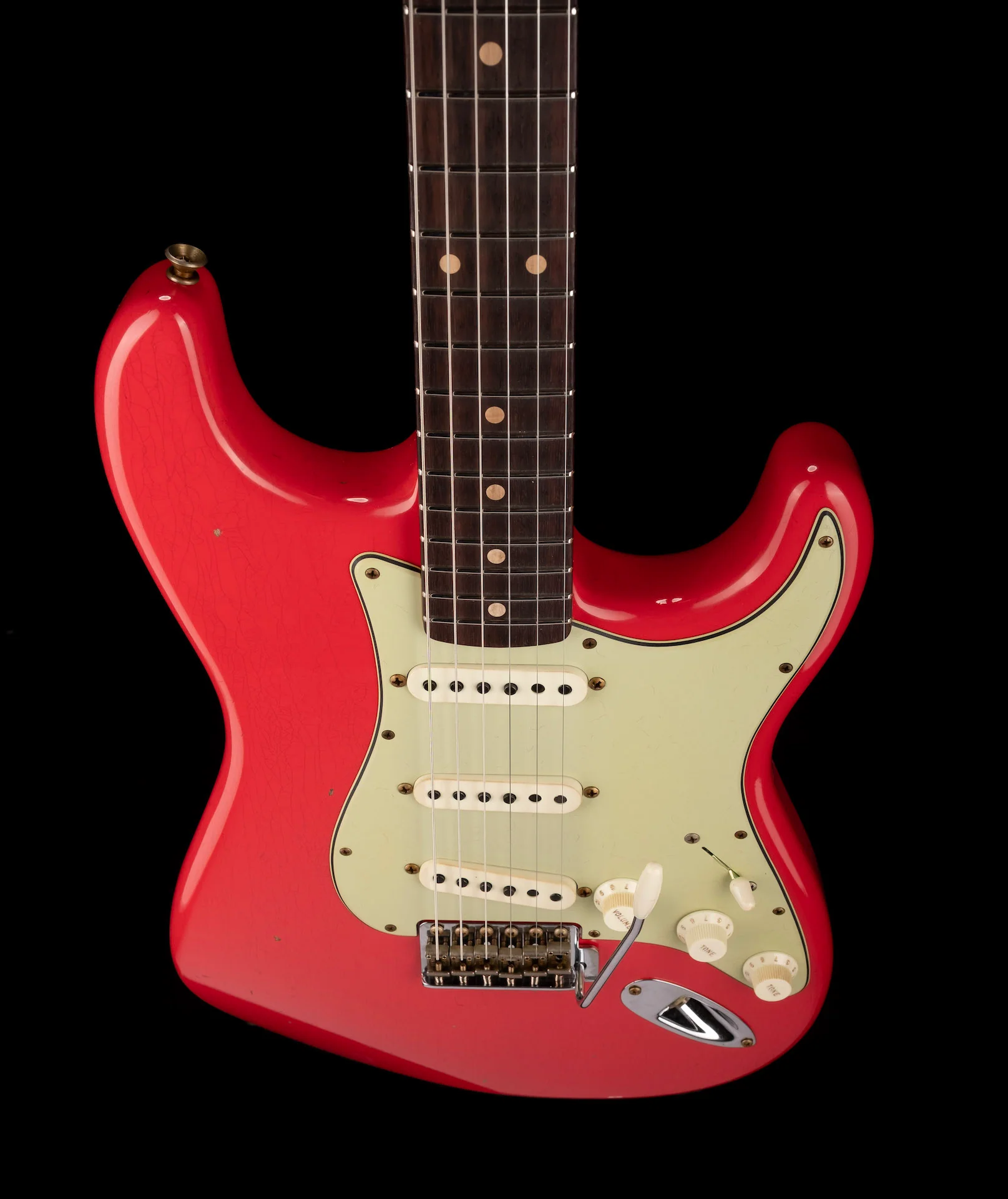 Fender Custom Shop Limited Edition '62/'63 Stratocaster Journeyman Relic Aged Fiesta Red - Image 4